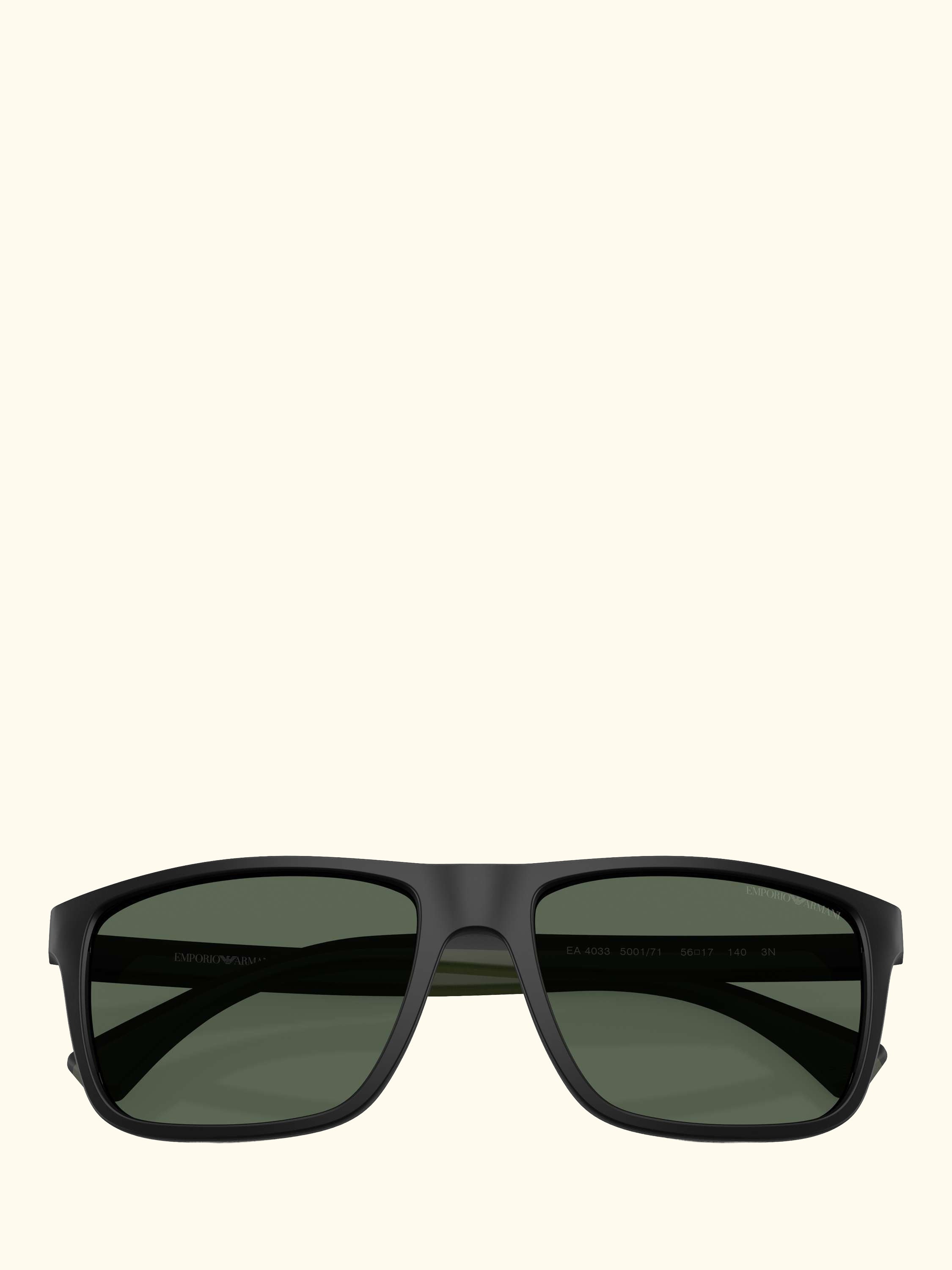 EA4033 Square Sunglasses, Black/Green