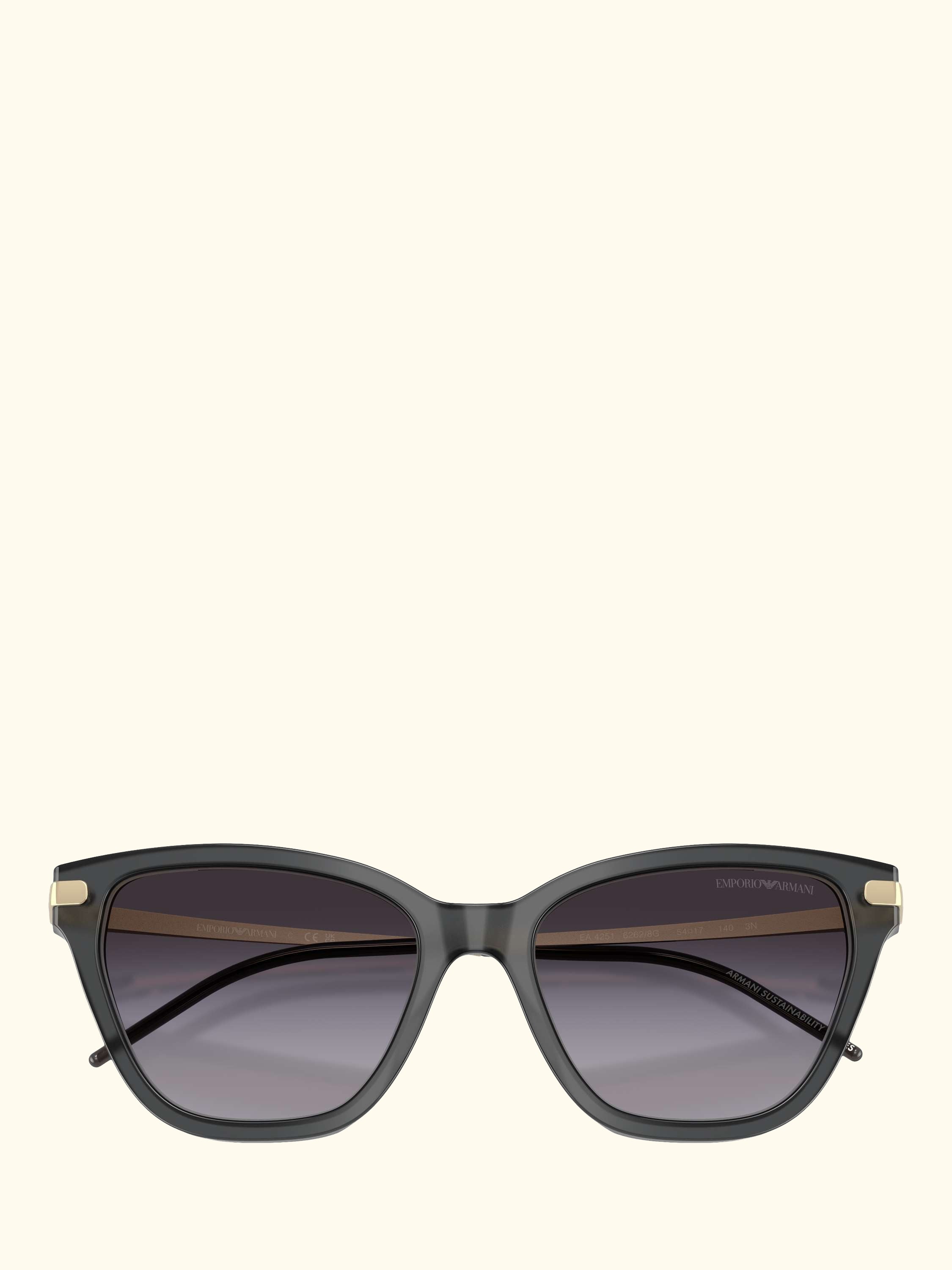 EA4251 Cat's Eye Sunglasses, Grey/Grey Gradient