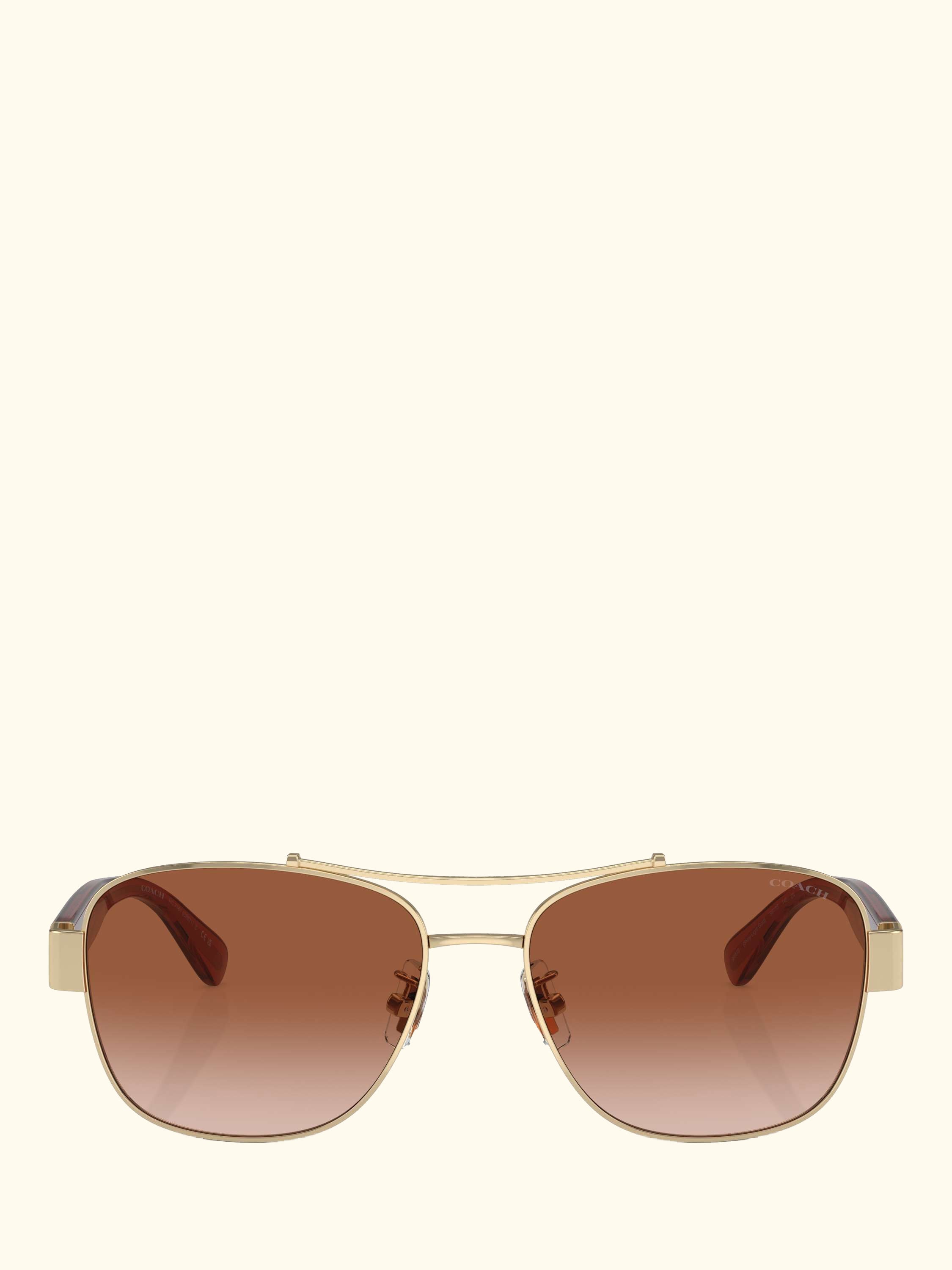 HC7161 Women's Round Sunglasses, Gold/Brown Gradient