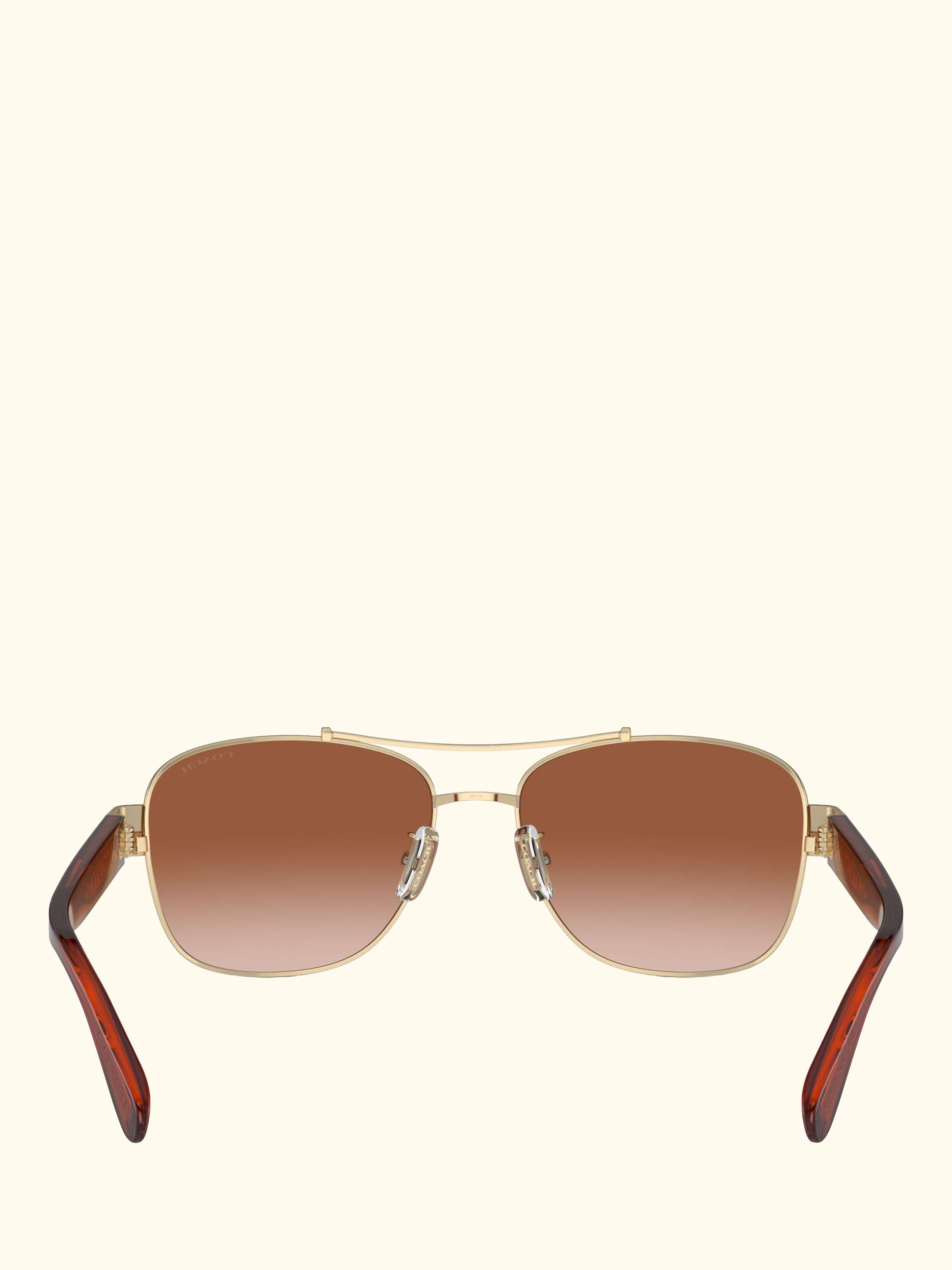 HC7161 Women's Round Sunglasses, Gold/Brown Gradient