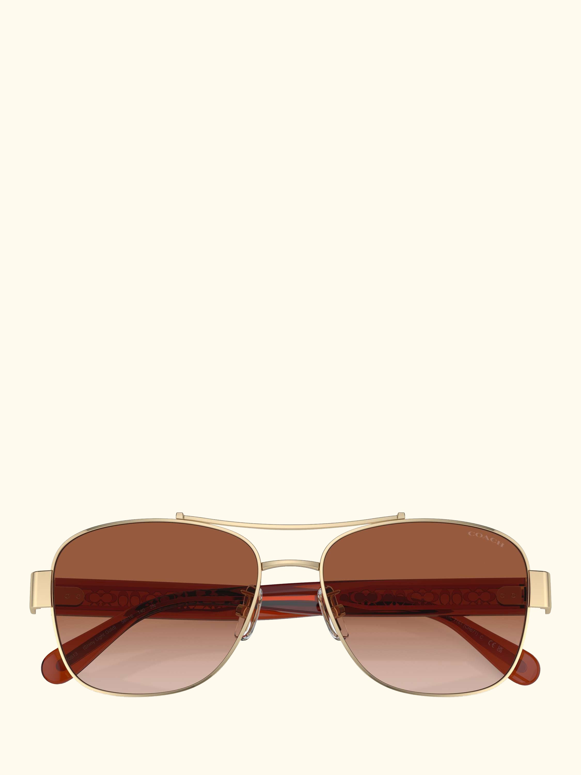 HC7161 Women's Round Sunglasses, Gold/Brown Gradient