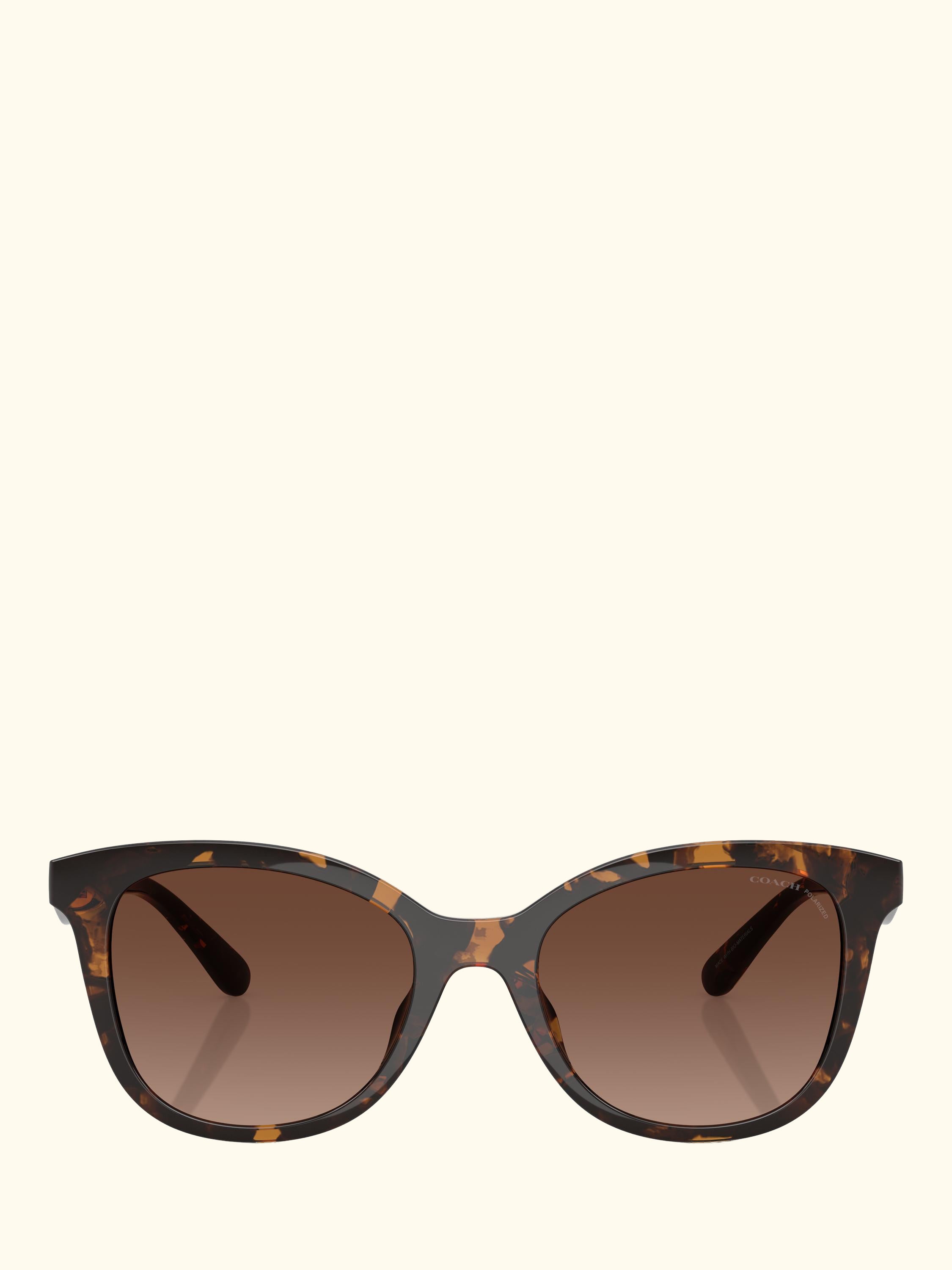 HC8419 Women's Polarised D-Frame Sunglasses, Havana/Brown Gradient