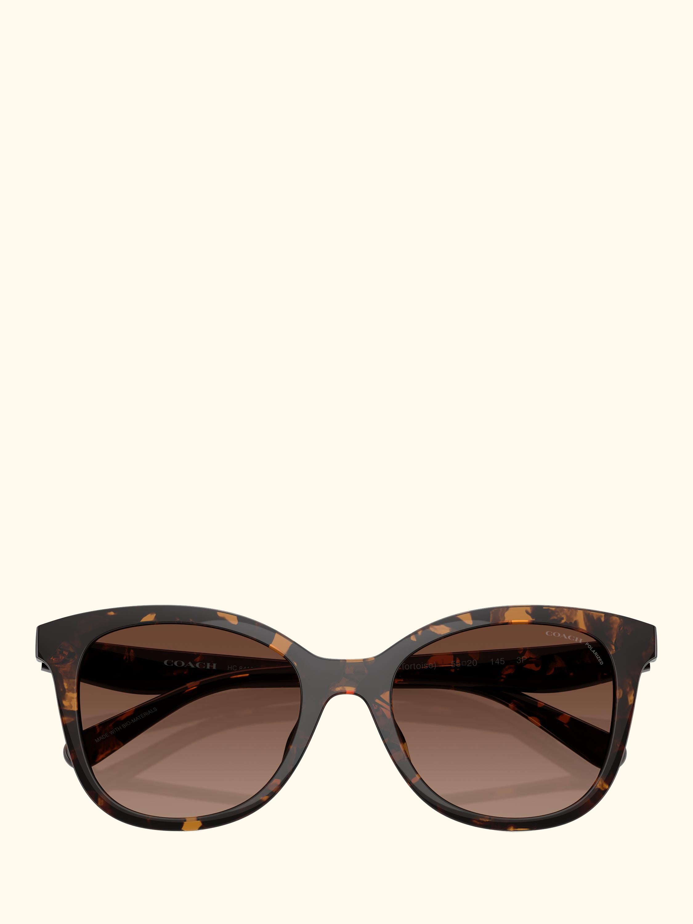 HC8419 Women's Polarised D-Frame Sunglasses, Havana/Brown Gradient