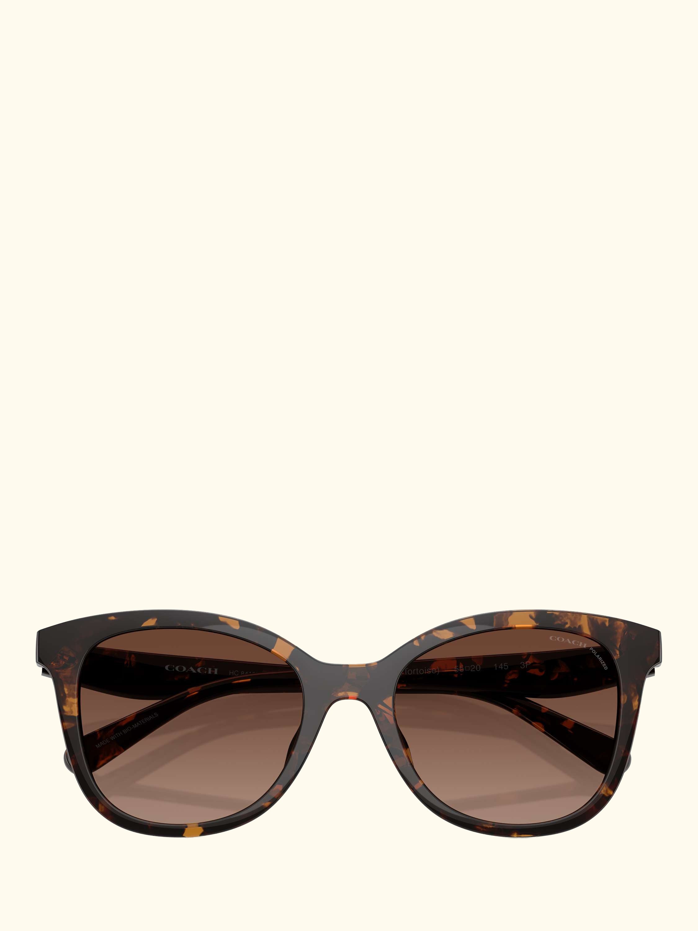 HC8419 Women's Polarised D-Frame Sunglasses, Havana/Brown Gradient