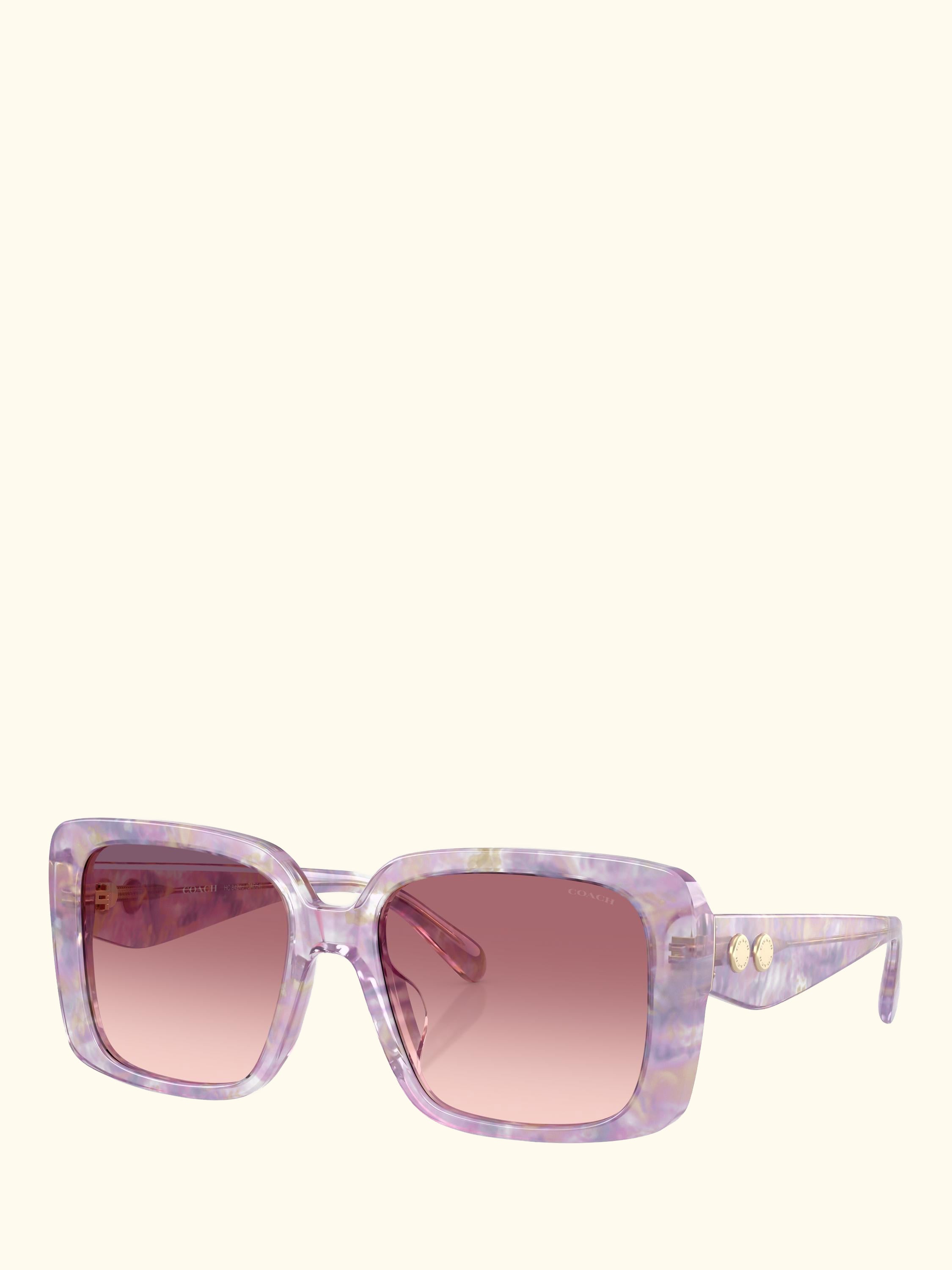 HC8424 Women's Square Sunglasses, Violet/Pink Gradient