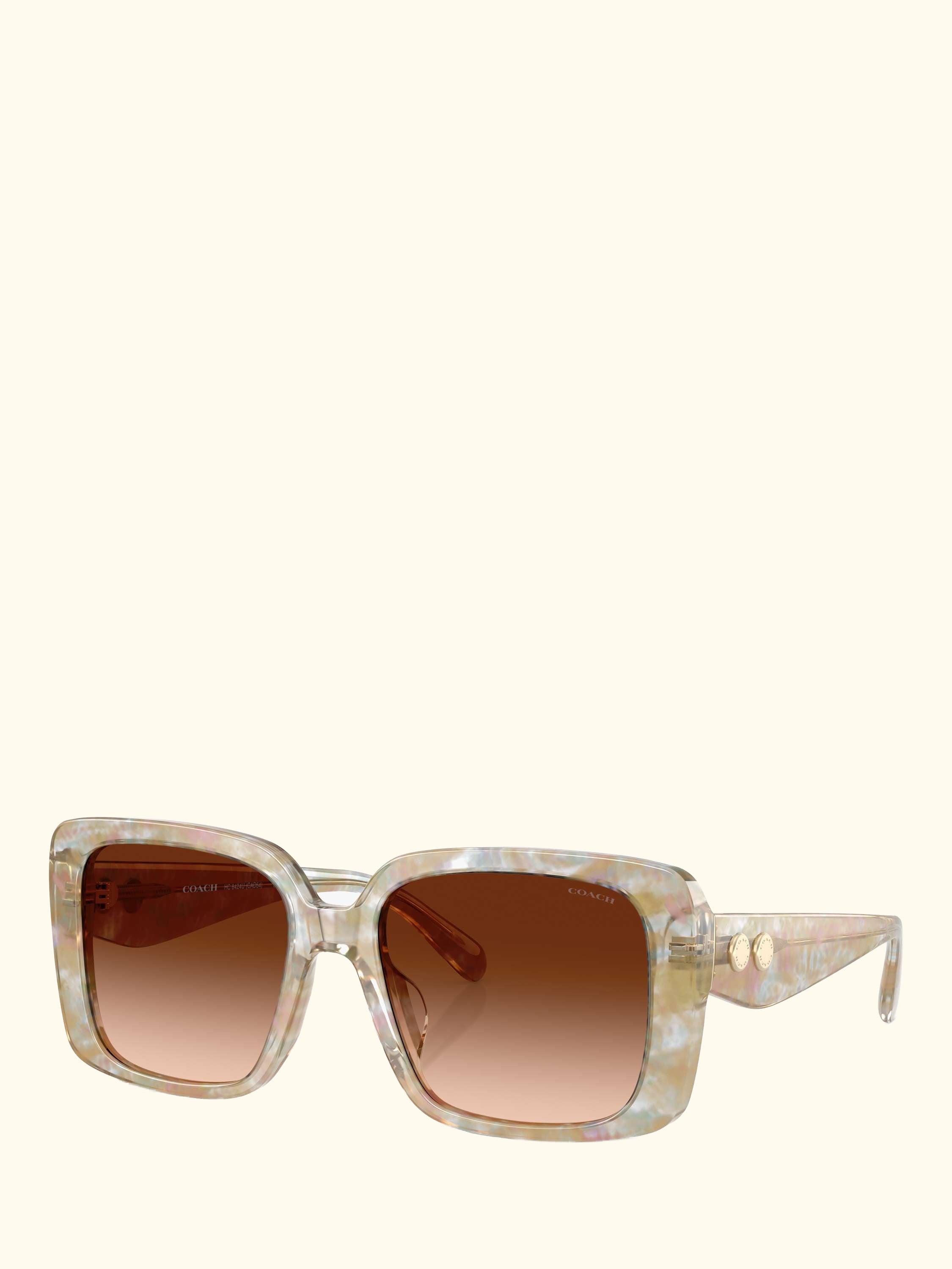 HC8424 Women's Square Sunglasses, Light Brown/Brown Gradient