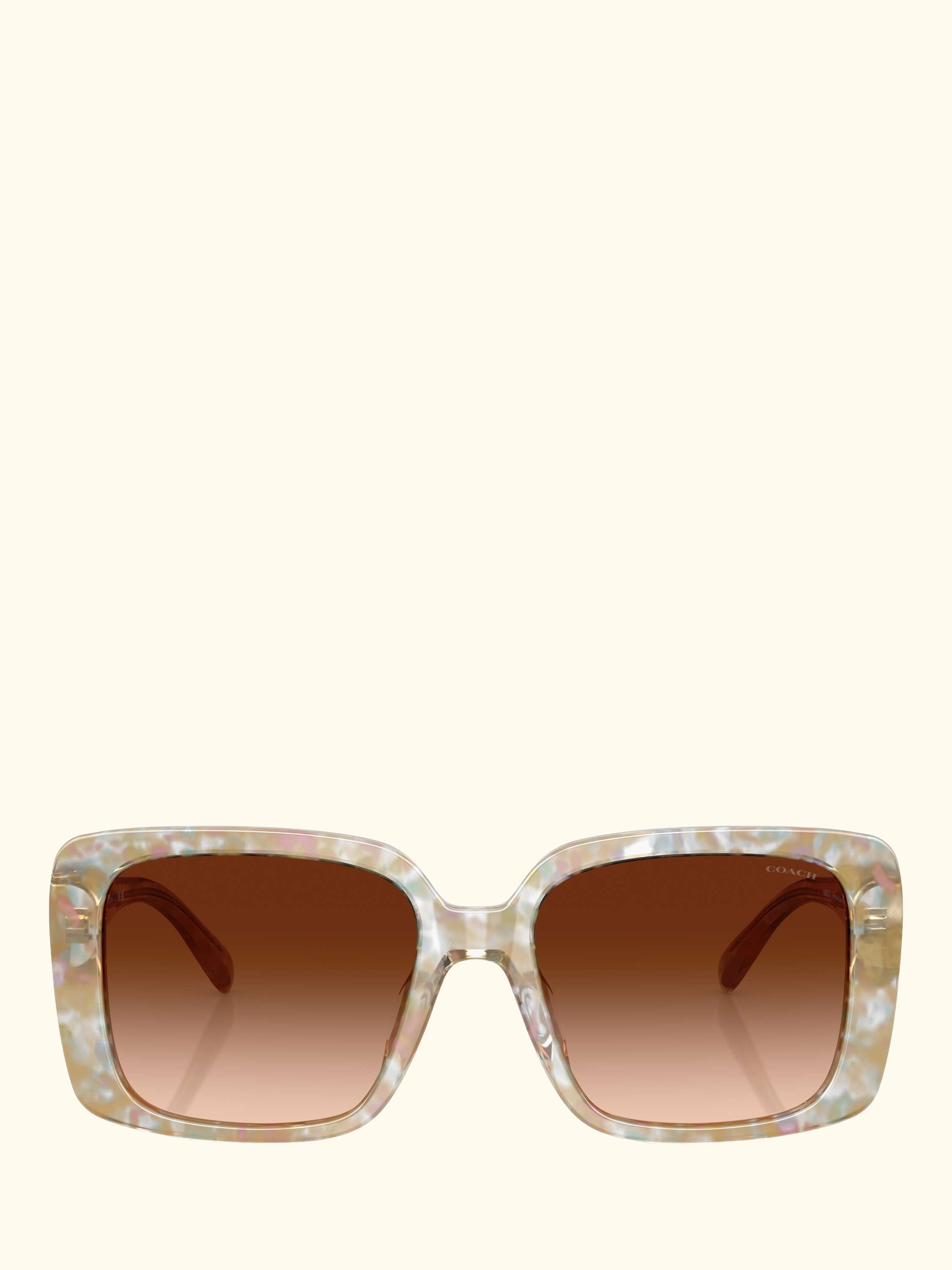 HC8424 Women's Square Sunglasses, Light Brown/Brown Gradient