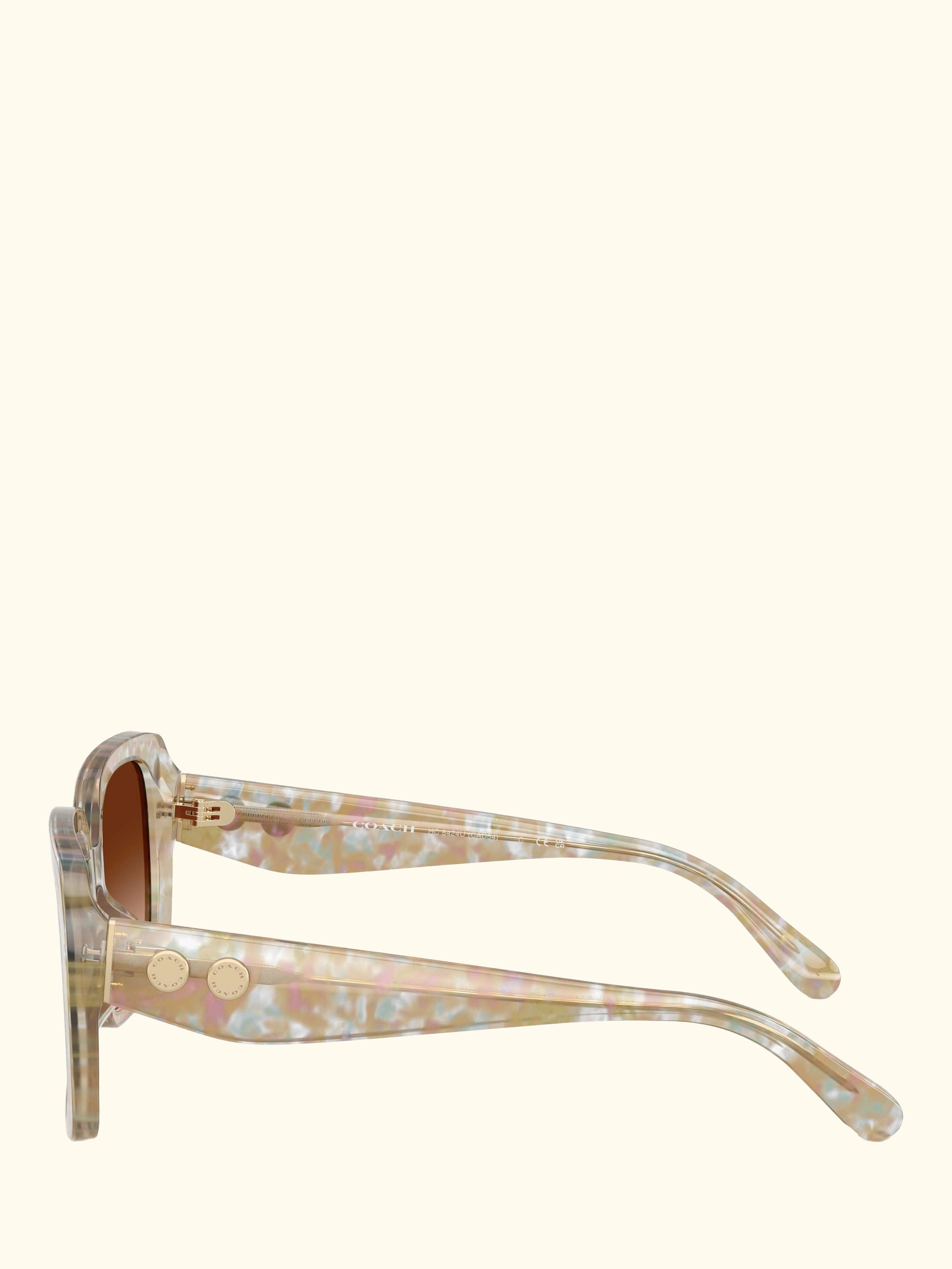 HC8424 Women's Square Sunglasses, Light Brown/Brown Gradient