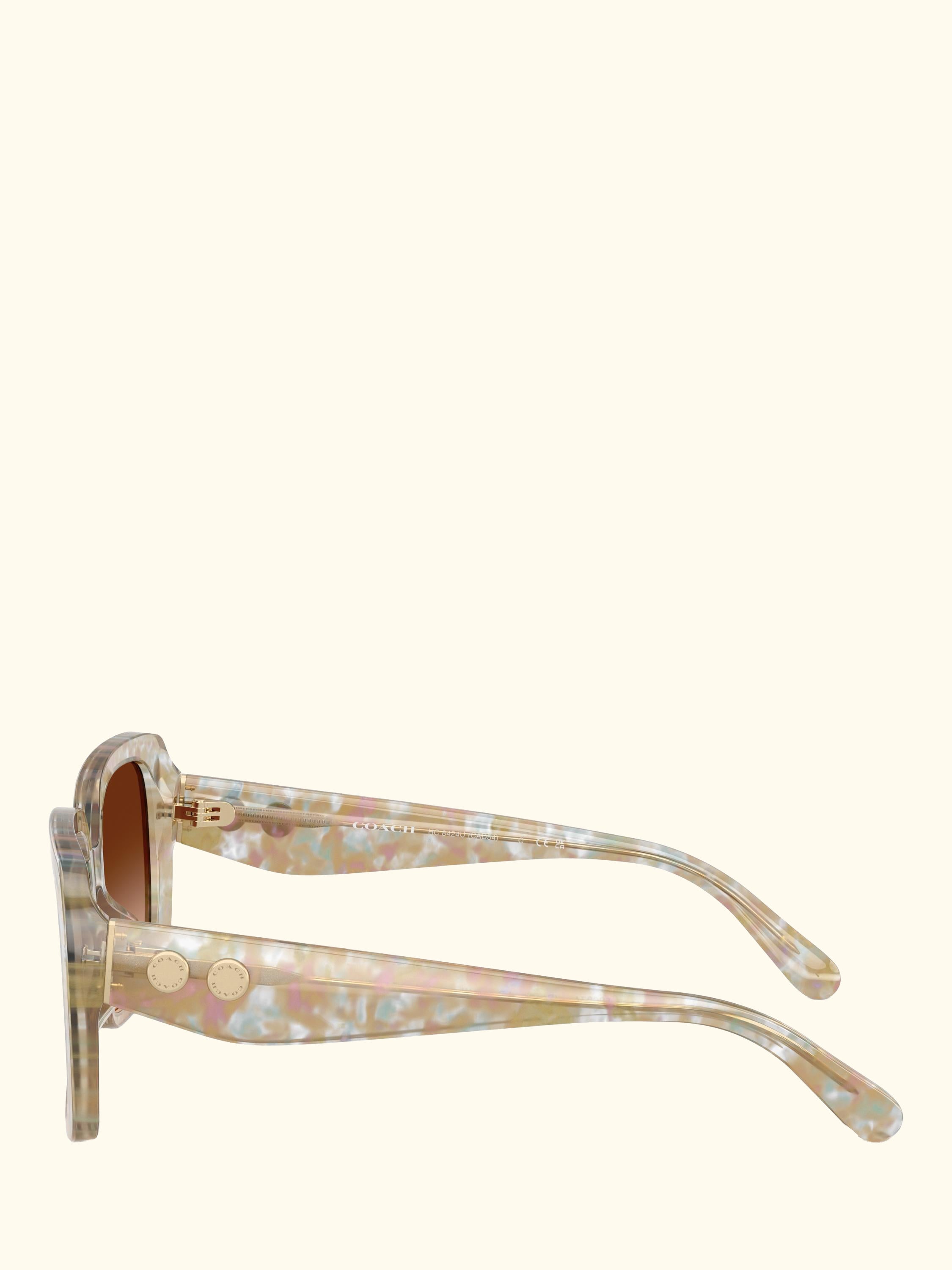 HC8424 Women's Square Sunglasses, Light Brown/Brown Gradient
