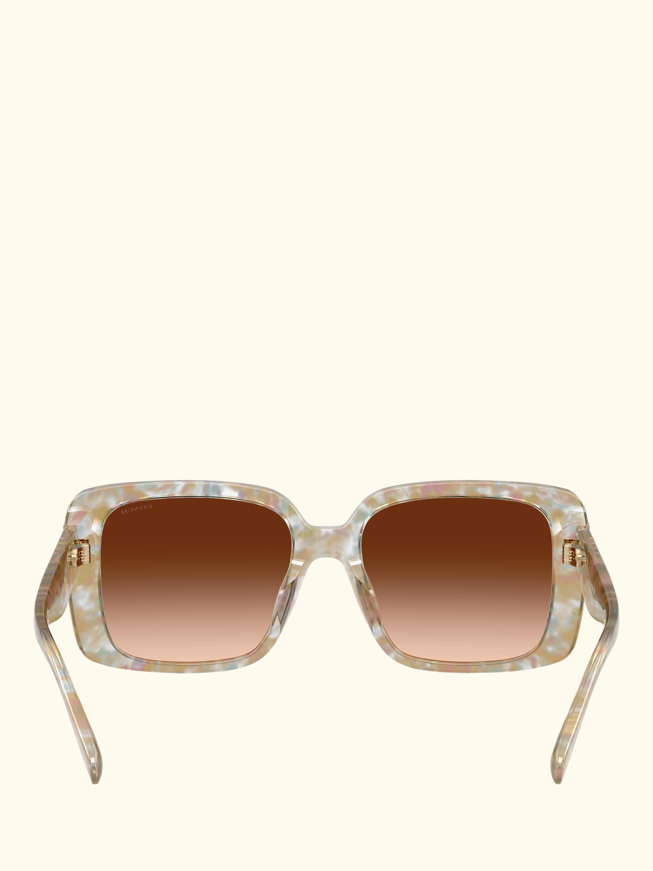 HC8424 Women's Square Sunglasses, Light Brown/Brown Gradient