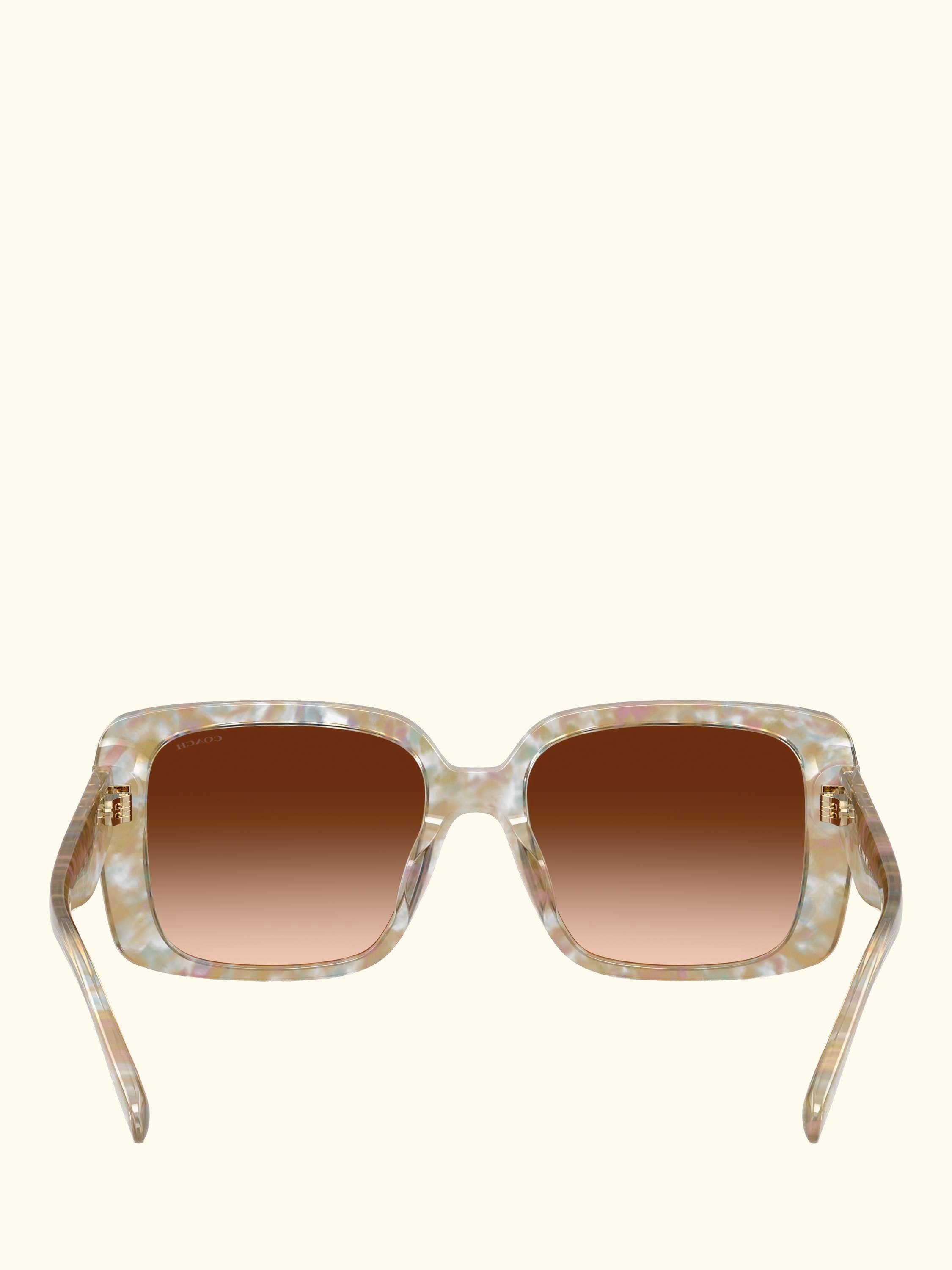 HC8424 Women's Square Sunglasses, Light Brown/Brown Gradient