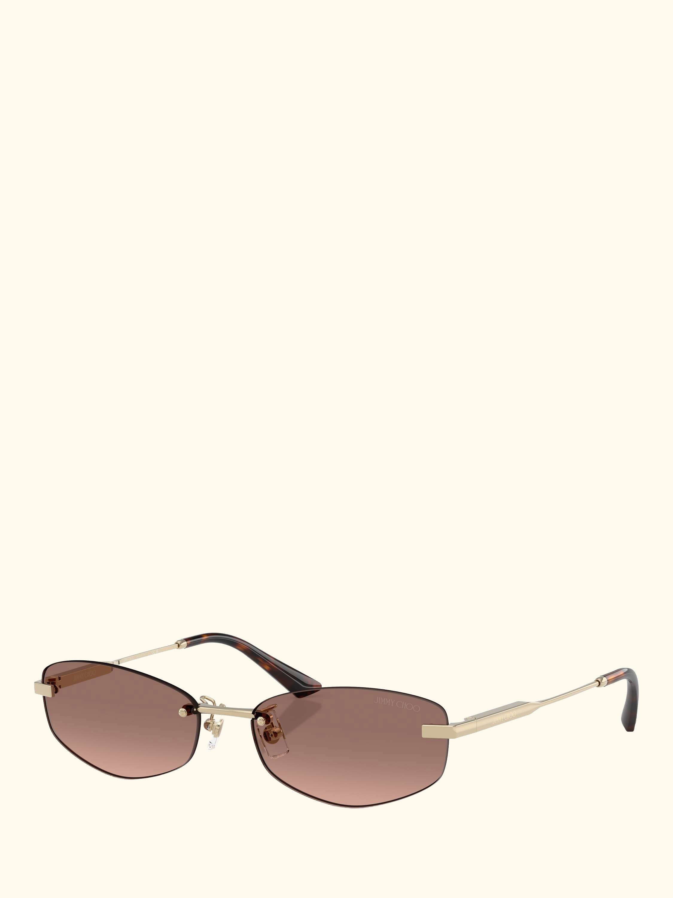 JC4013D Women's Oval Sunglasses, Gold/Brown Gradient