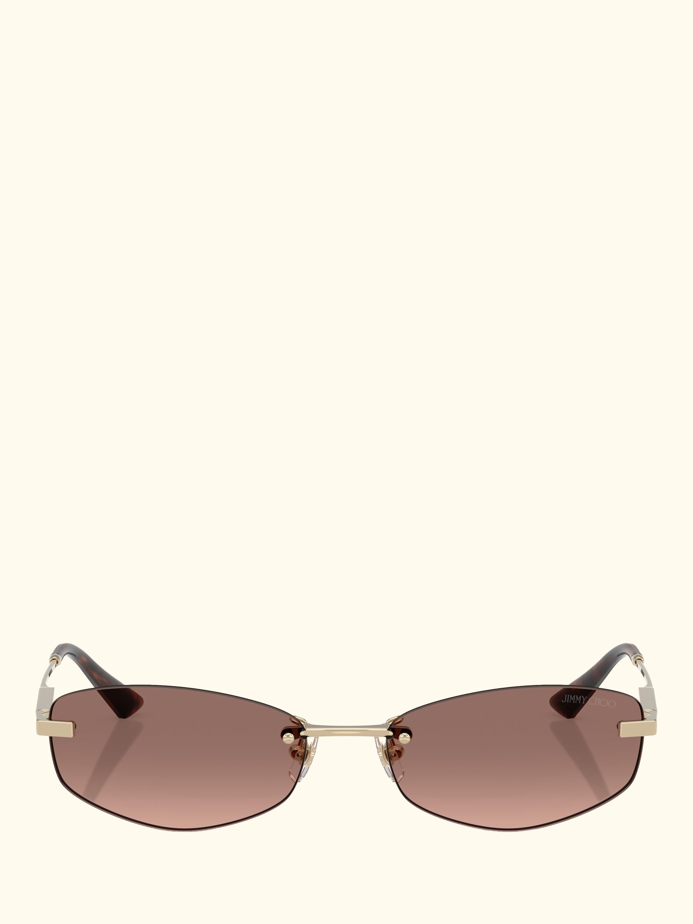 JC4013D Women's Oval Sunglasses, Gold/Brown Gradient
