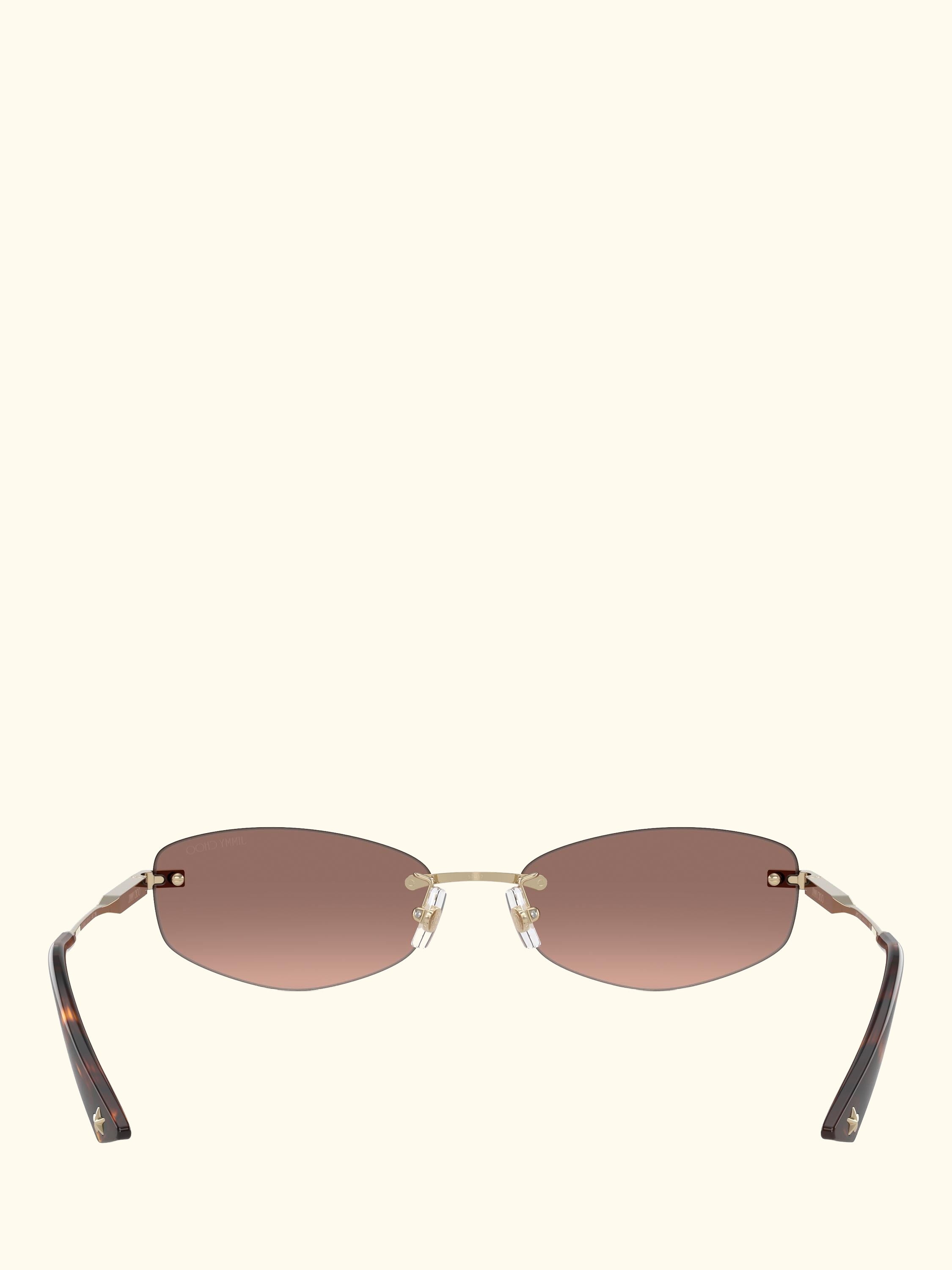 JC4013D Women's Oval Sunglasses, Gold/Brown Gradient
