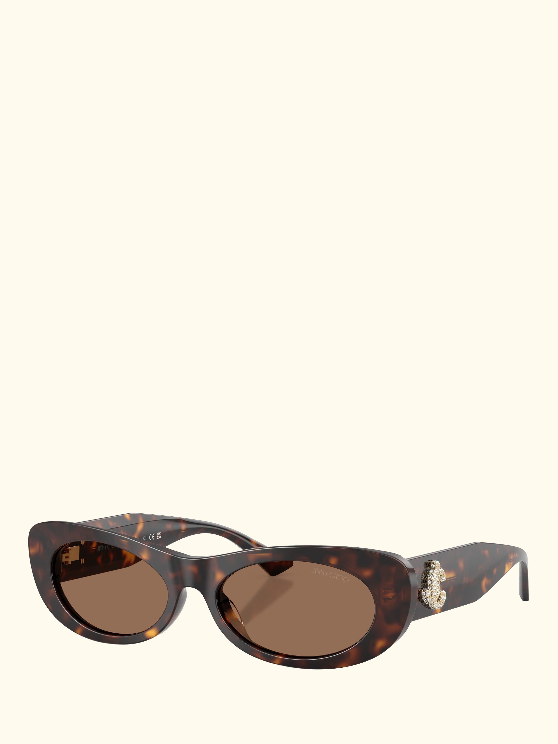 JC5038 Oval Sunglasses, Havana/Brown