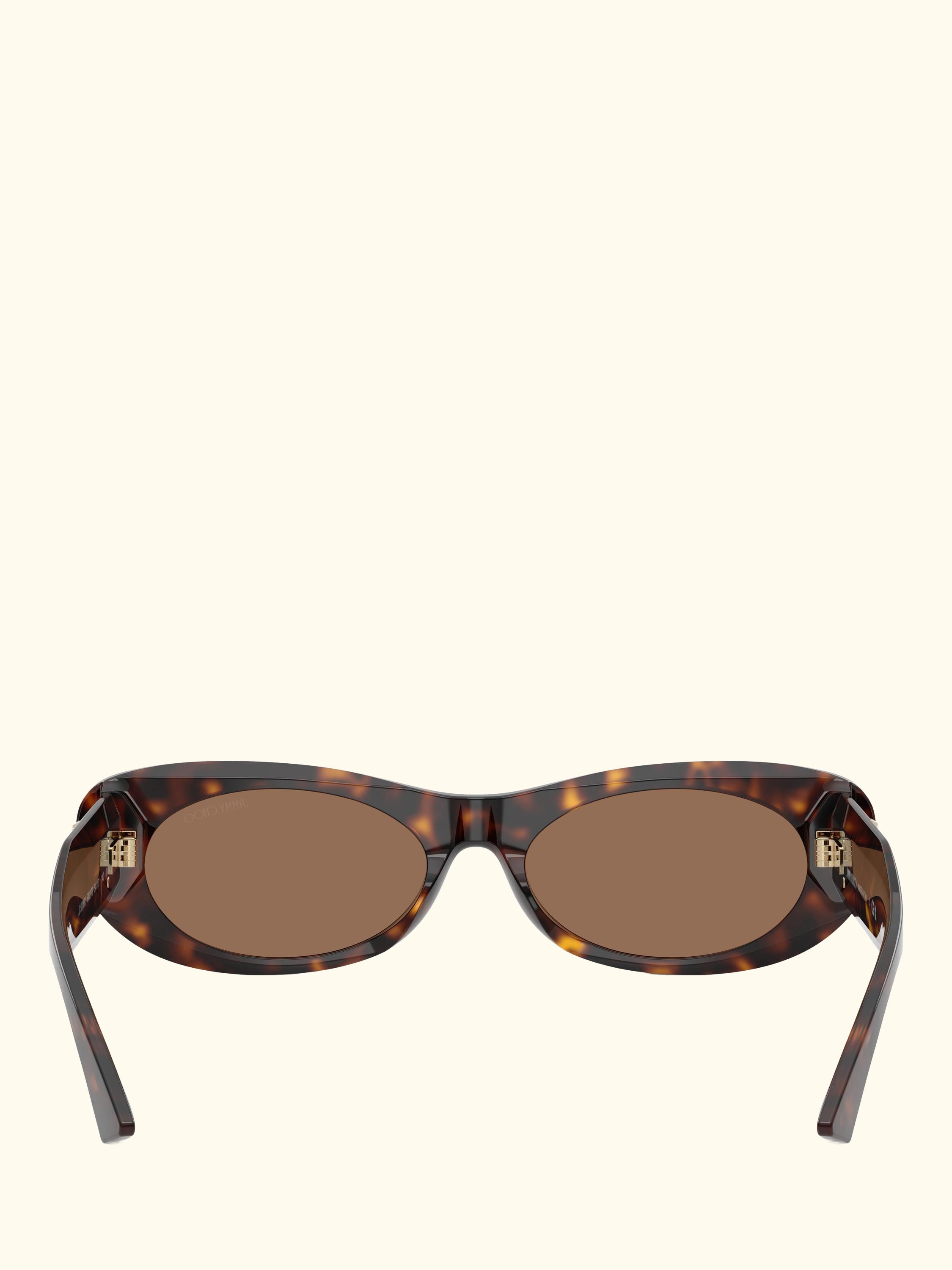 JC5038 Oval Sunglasses, Havana/Brown