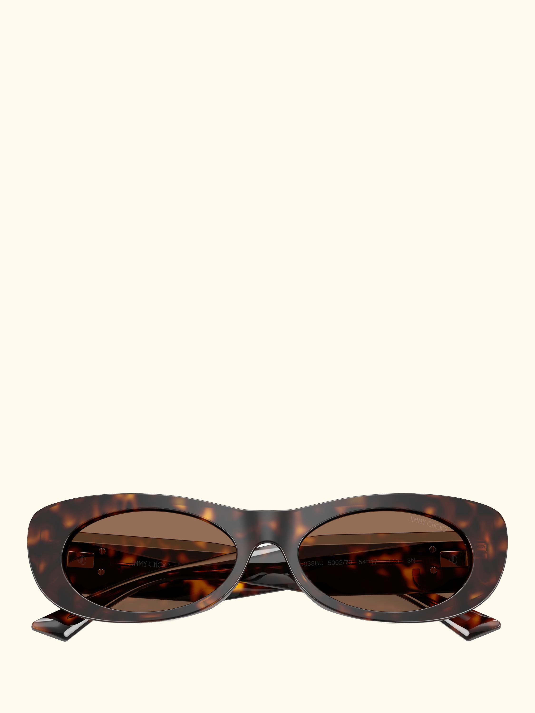 JC5038 Oval Sunglasses, Havana/Brown