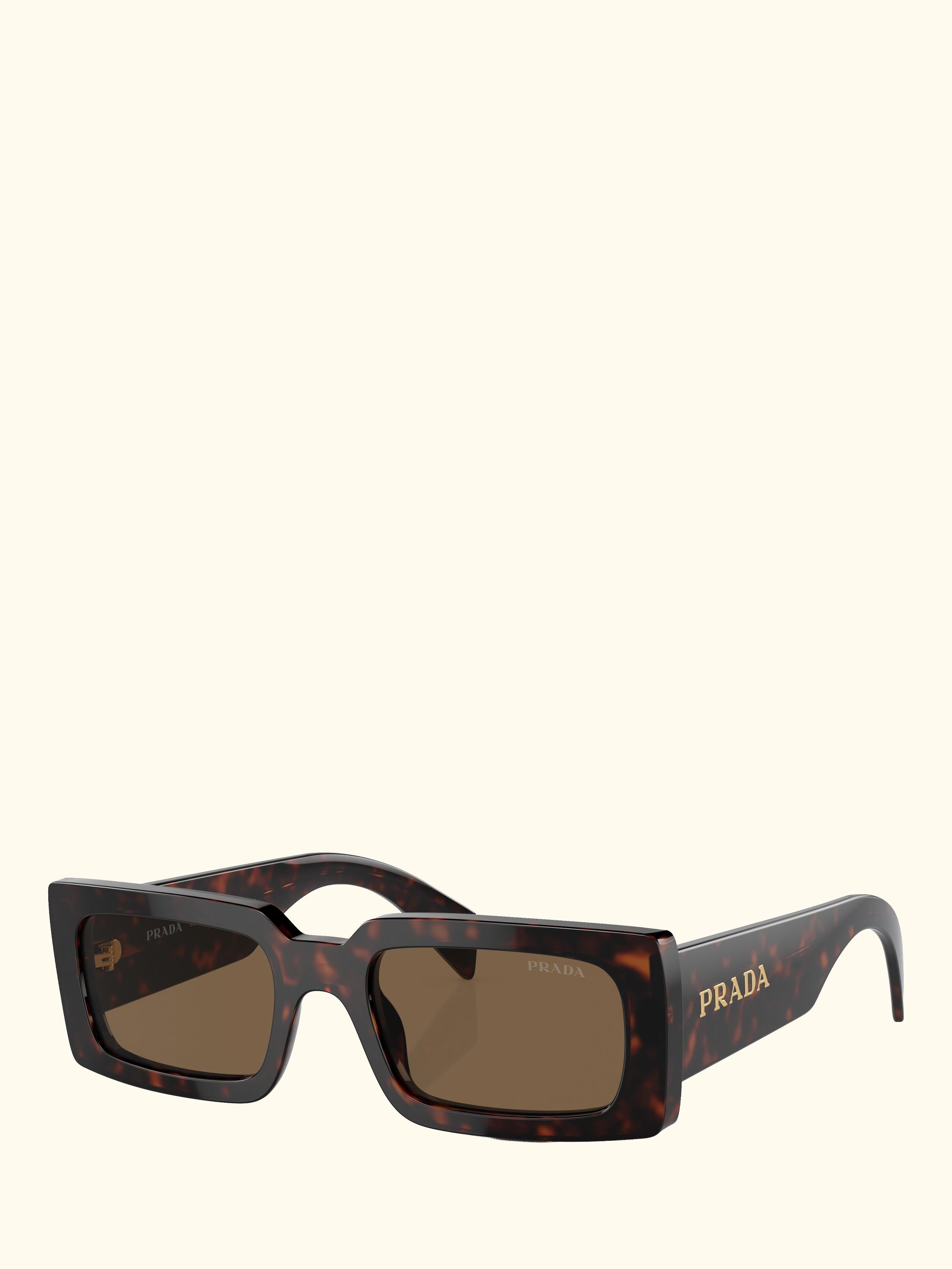 PR A07S Women's Rectangular Sunglasses, Havana/Brown