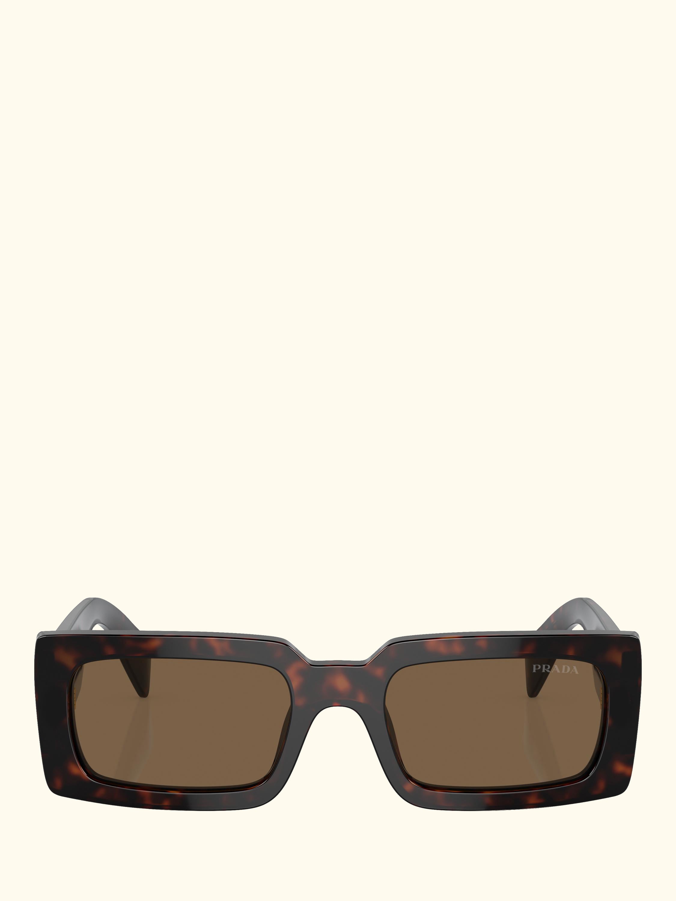 PR A07S Women's Rectangular Sunglasses, Havana/Brown
