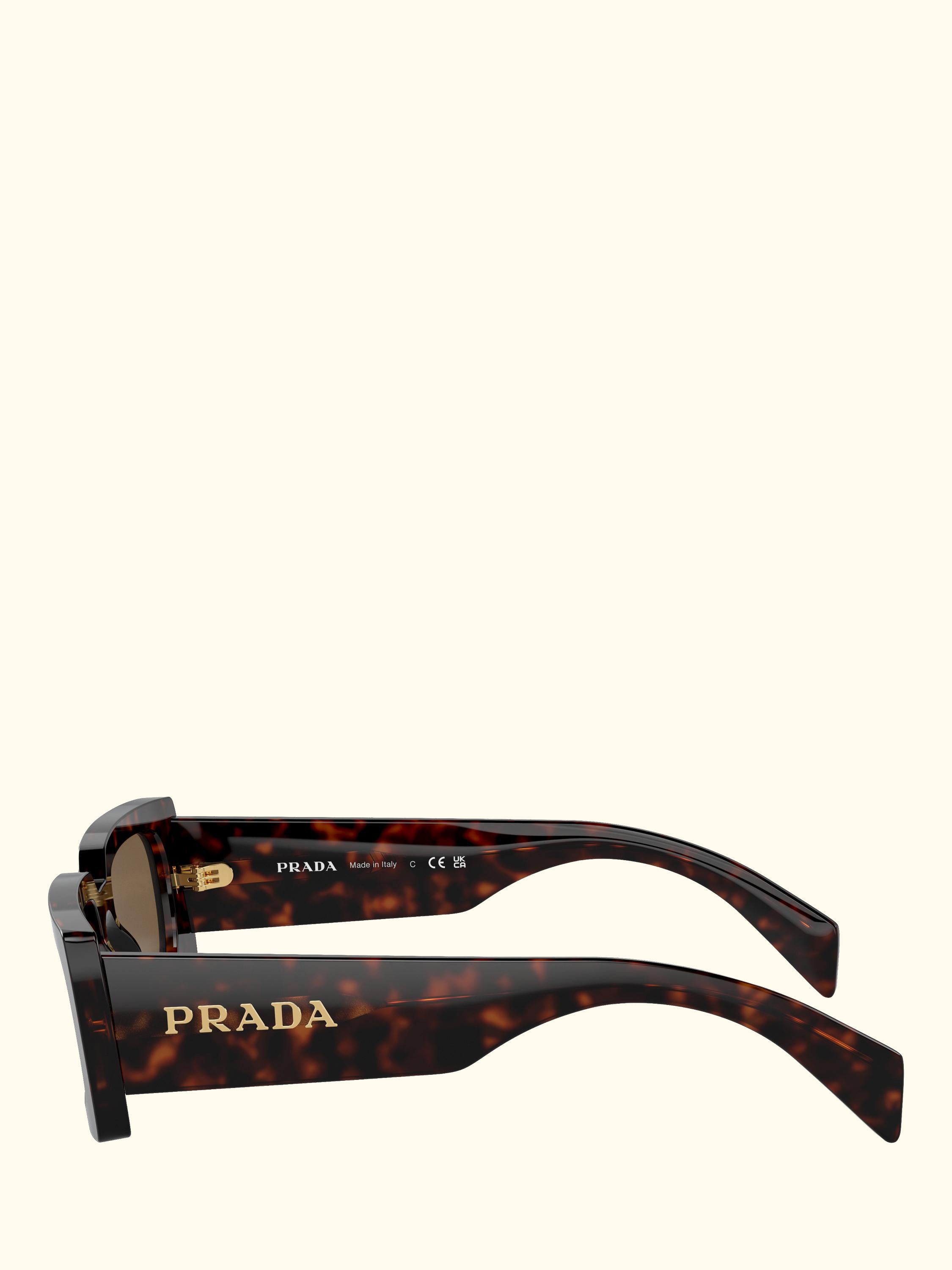 PR A07S Women's Rectangular Sunglasses, Havana/Brown