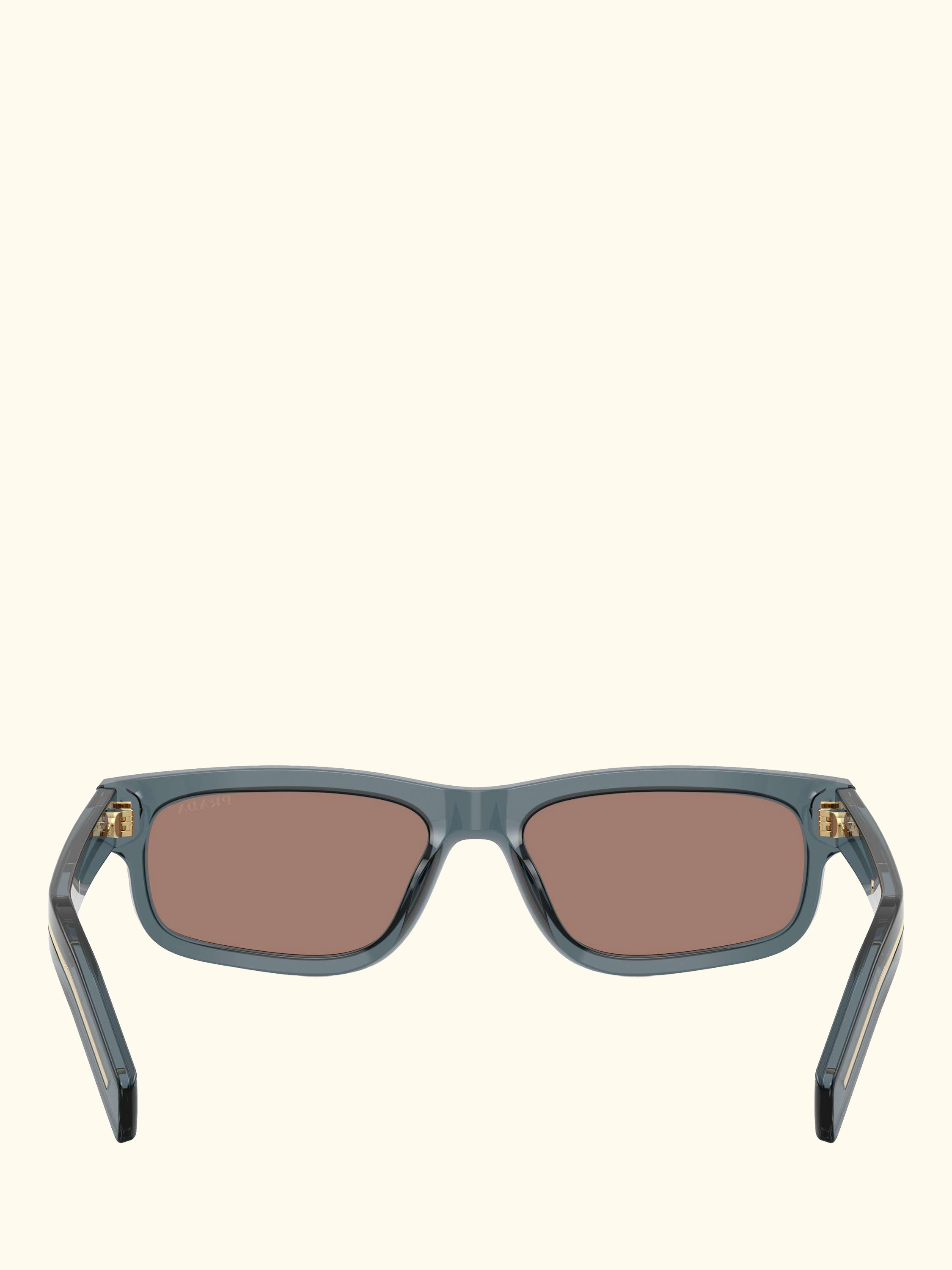 PR B11S Rectangular Sunglasses, Light Blue/Brown