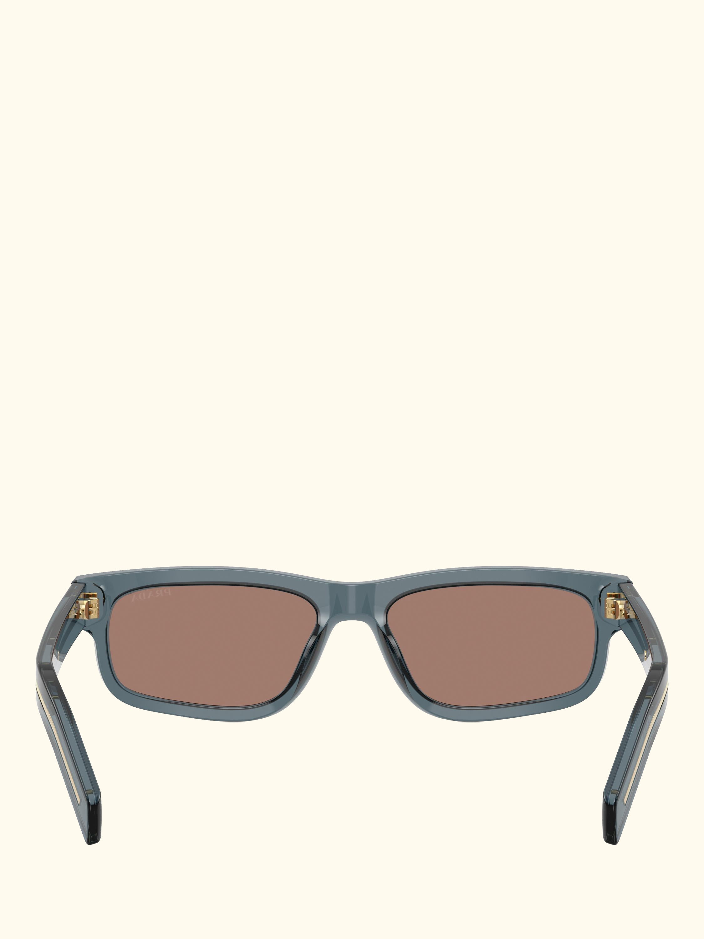 PR B11S Rectangular Sunglasses, Light Blue/Brown
