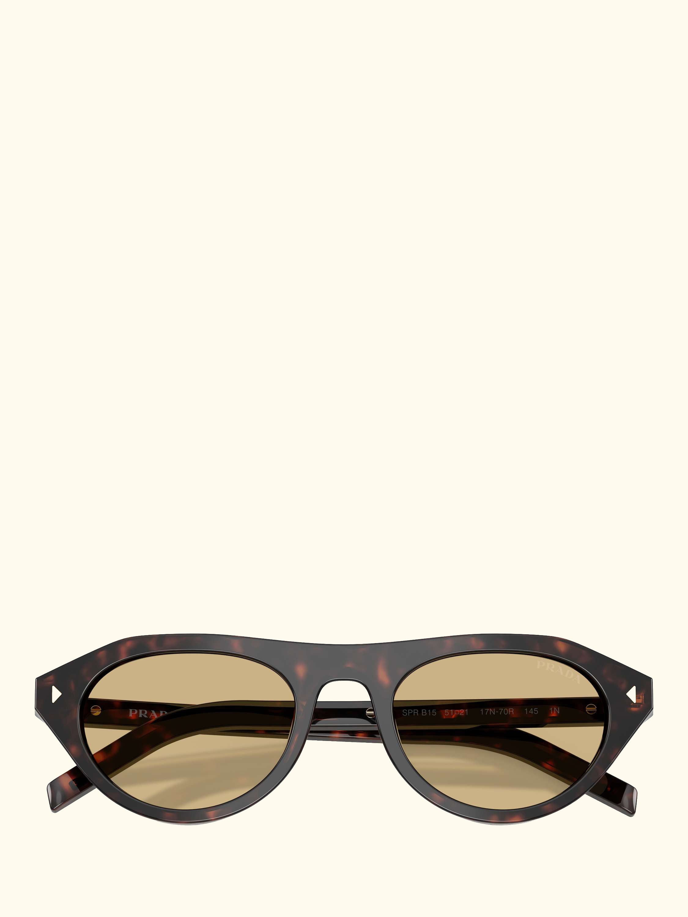 PR B15S Women's Irregular Sunglasses, Havana/Yellow