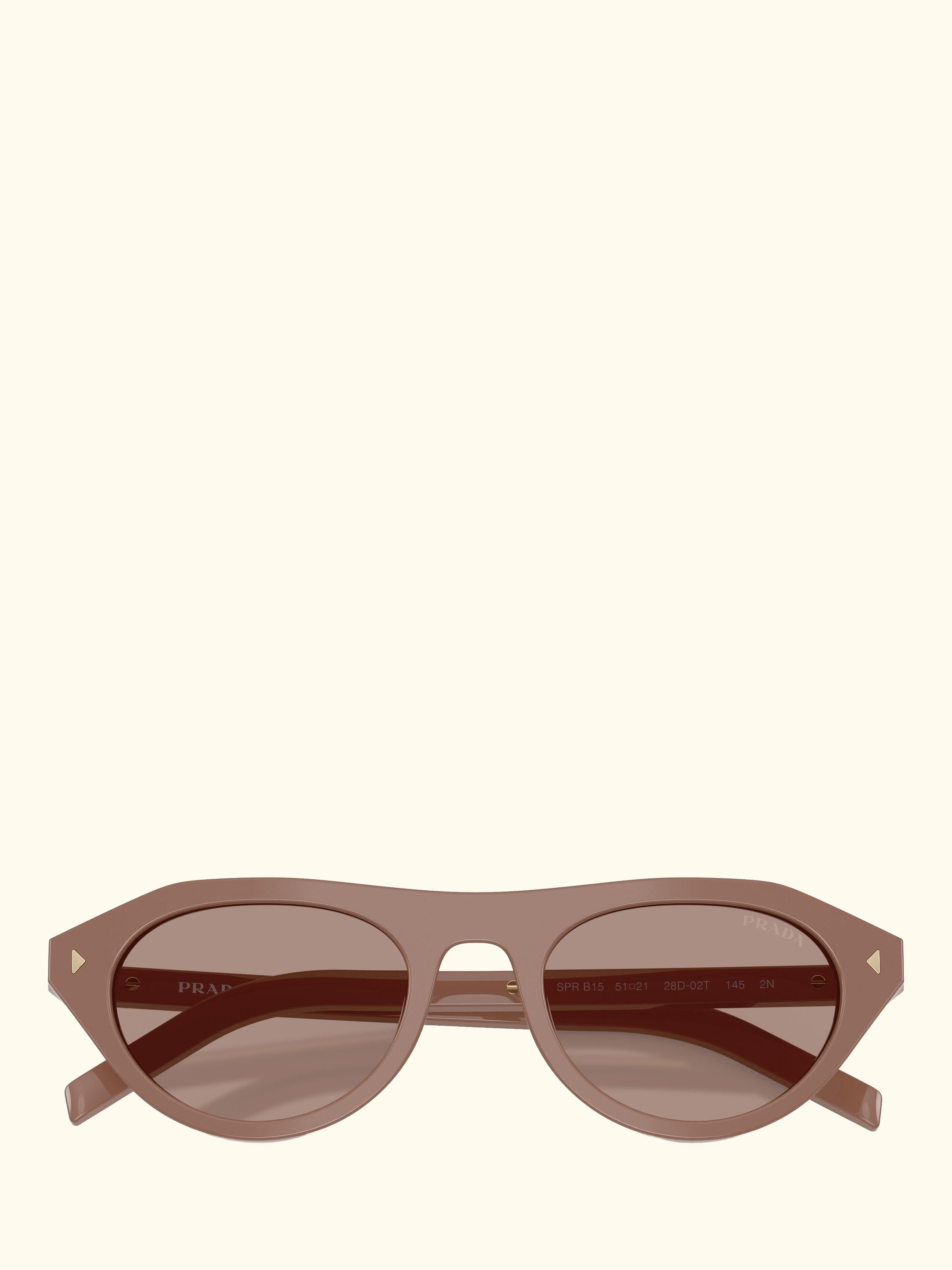 PR B15S2 Women's Cat's Eye Sunglasses, Beige