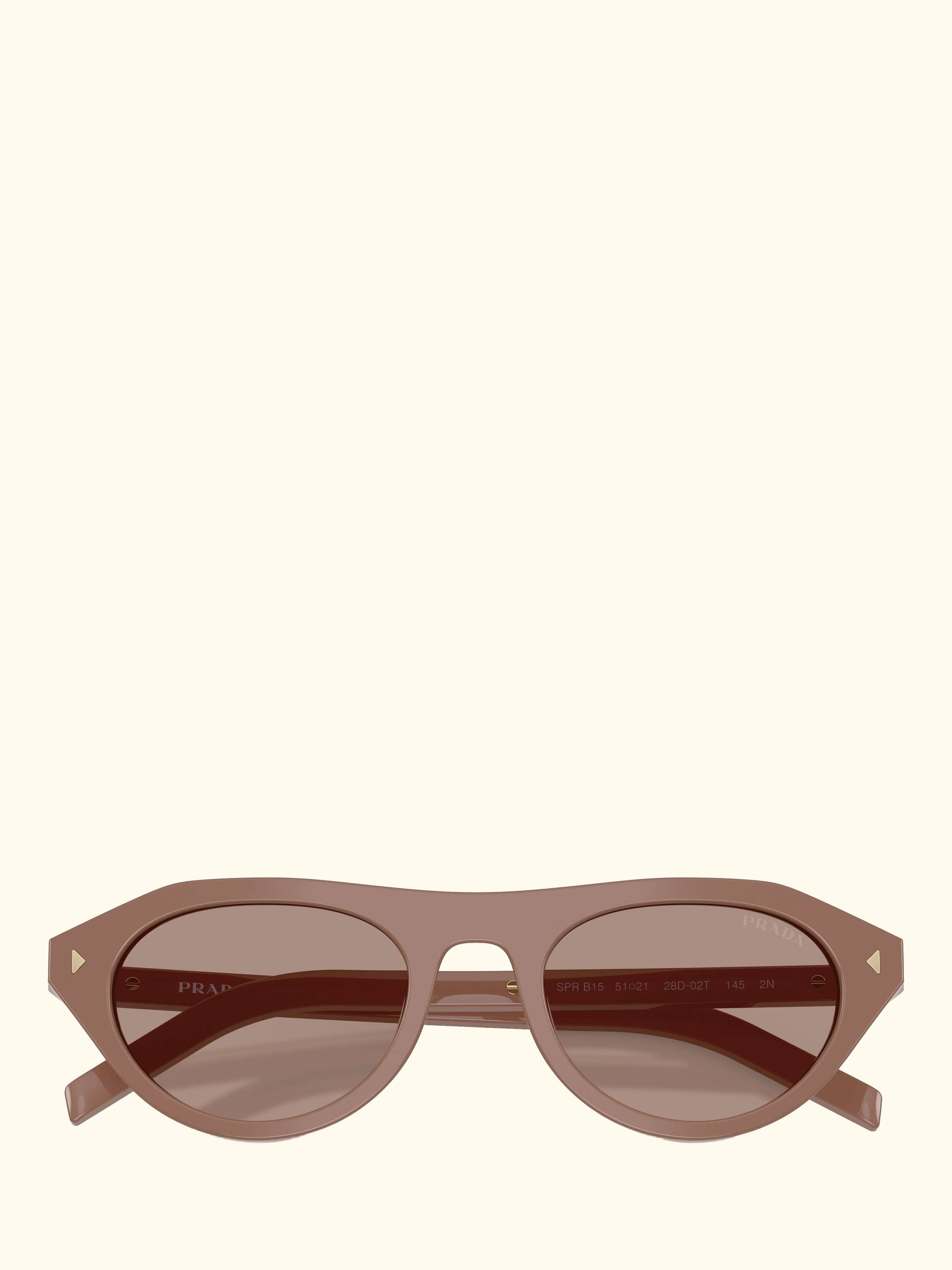 PR B15S2 Women's Cat's Eye Sunglasses, Beige