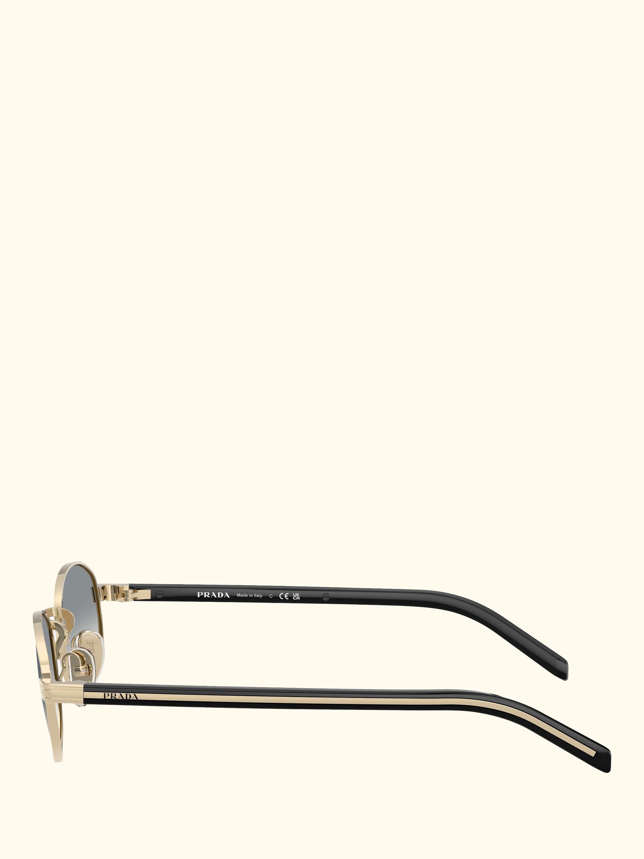 PR B53SZ Women's Oval Sunglasses, Gold/Grey