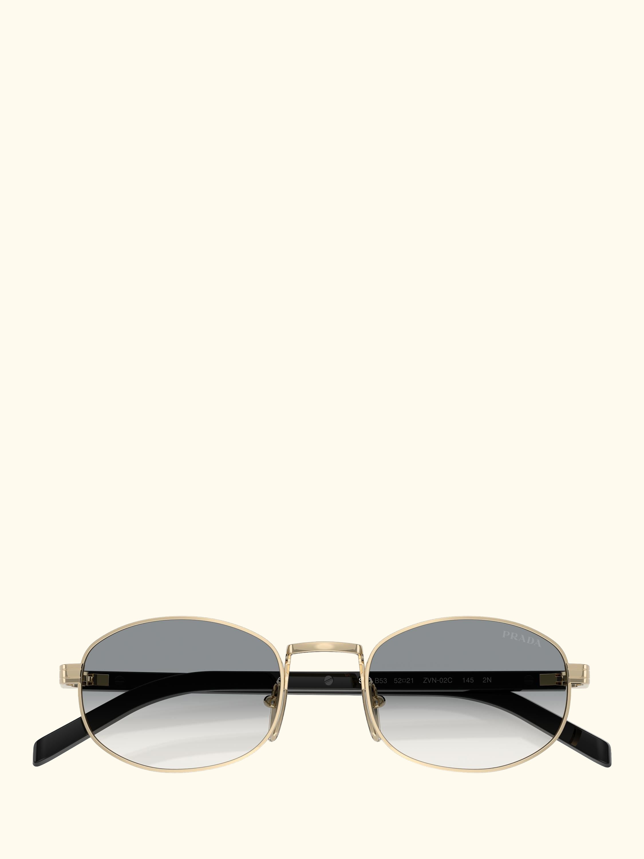 PR B53SZ Women's Oval Sunglasses, Gold/Grey