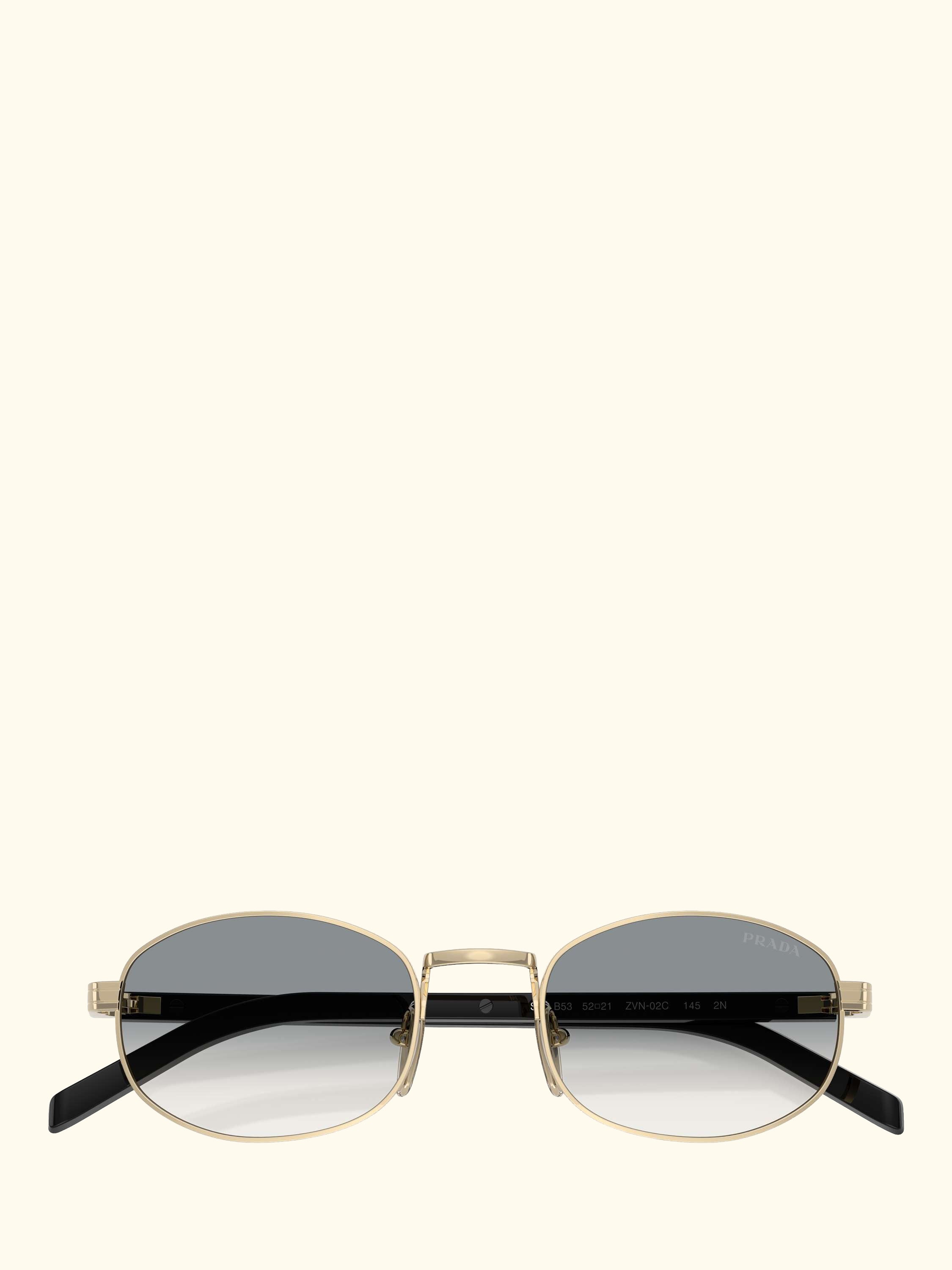 PR B53SZ Women's Oval Sunglasses, Gold/Grey