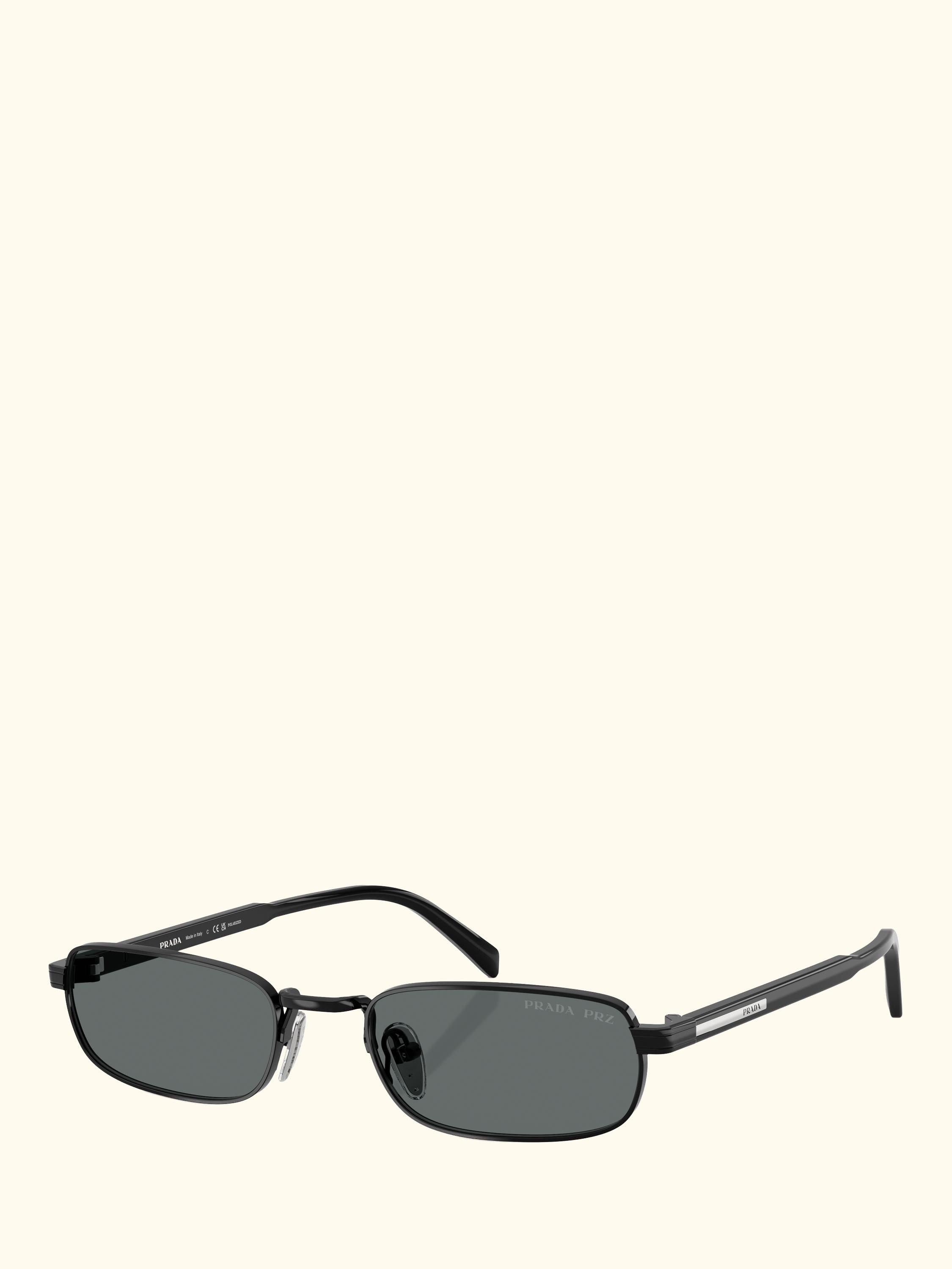 PR B54S Men's Rectangular Sunglasses, Black