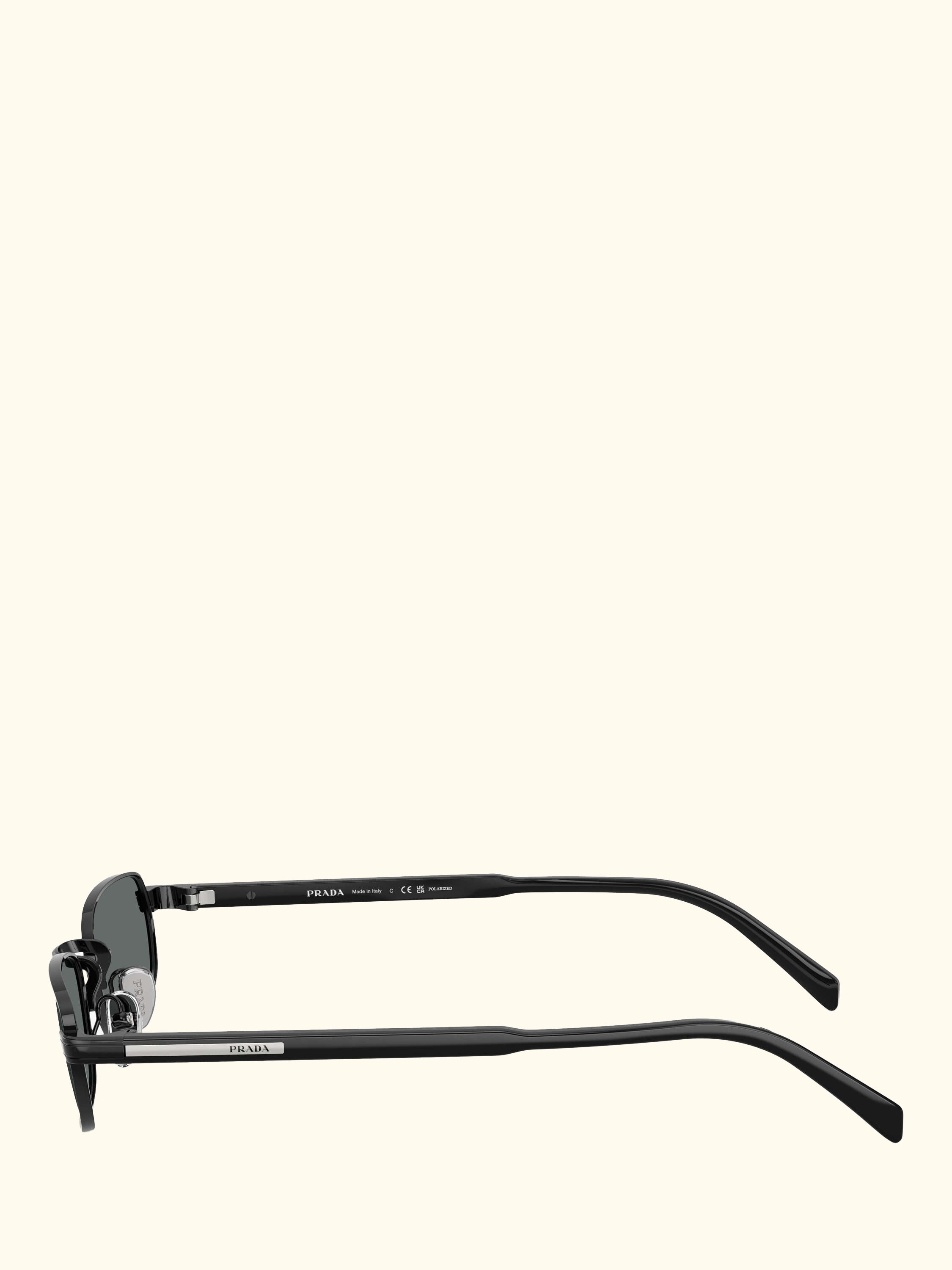 PR B54S Men's Rectangular Sunglasses, Black