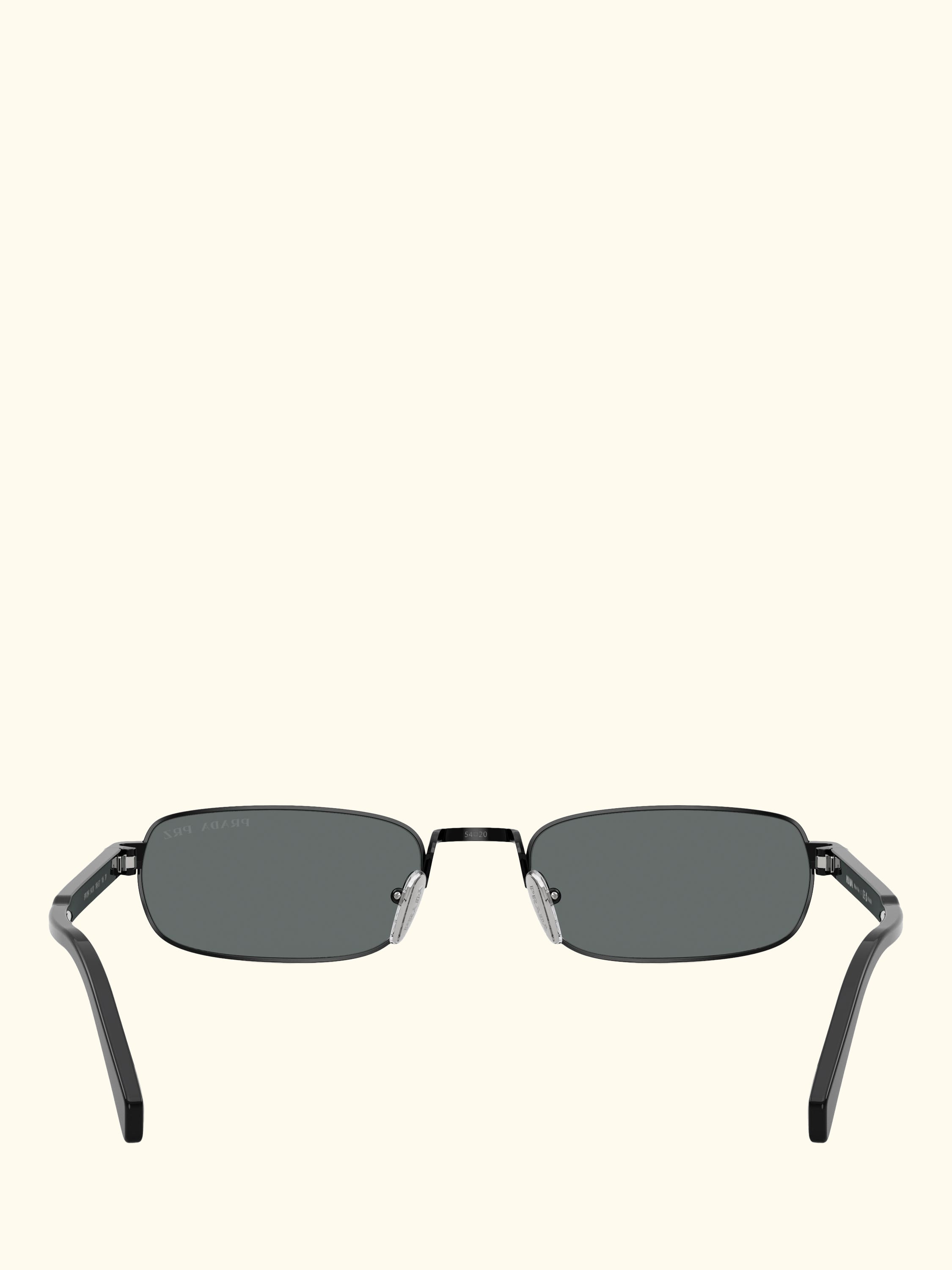 PR B54S Men's Rectangular Sunglasses, Black