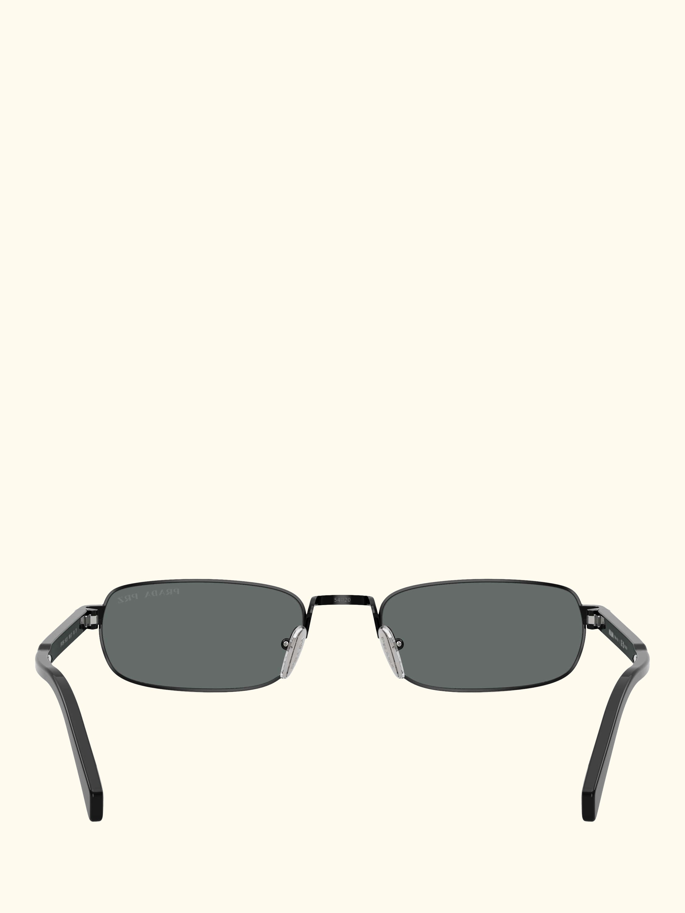 PR B54S Men's Rectangular Sunglasses, Black
