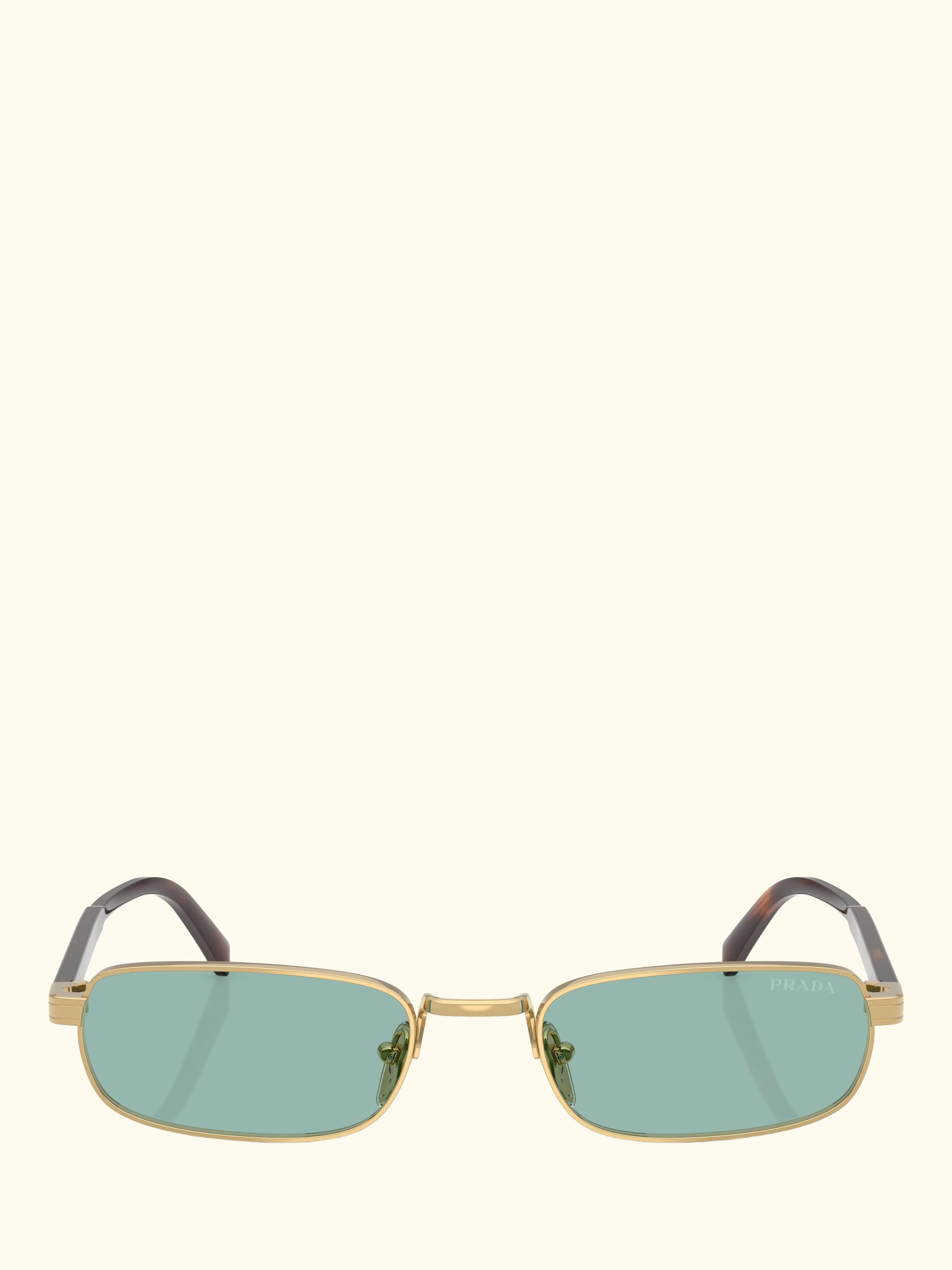 PR B54S Men's Rectangular Sunglasses, Gold/Blue