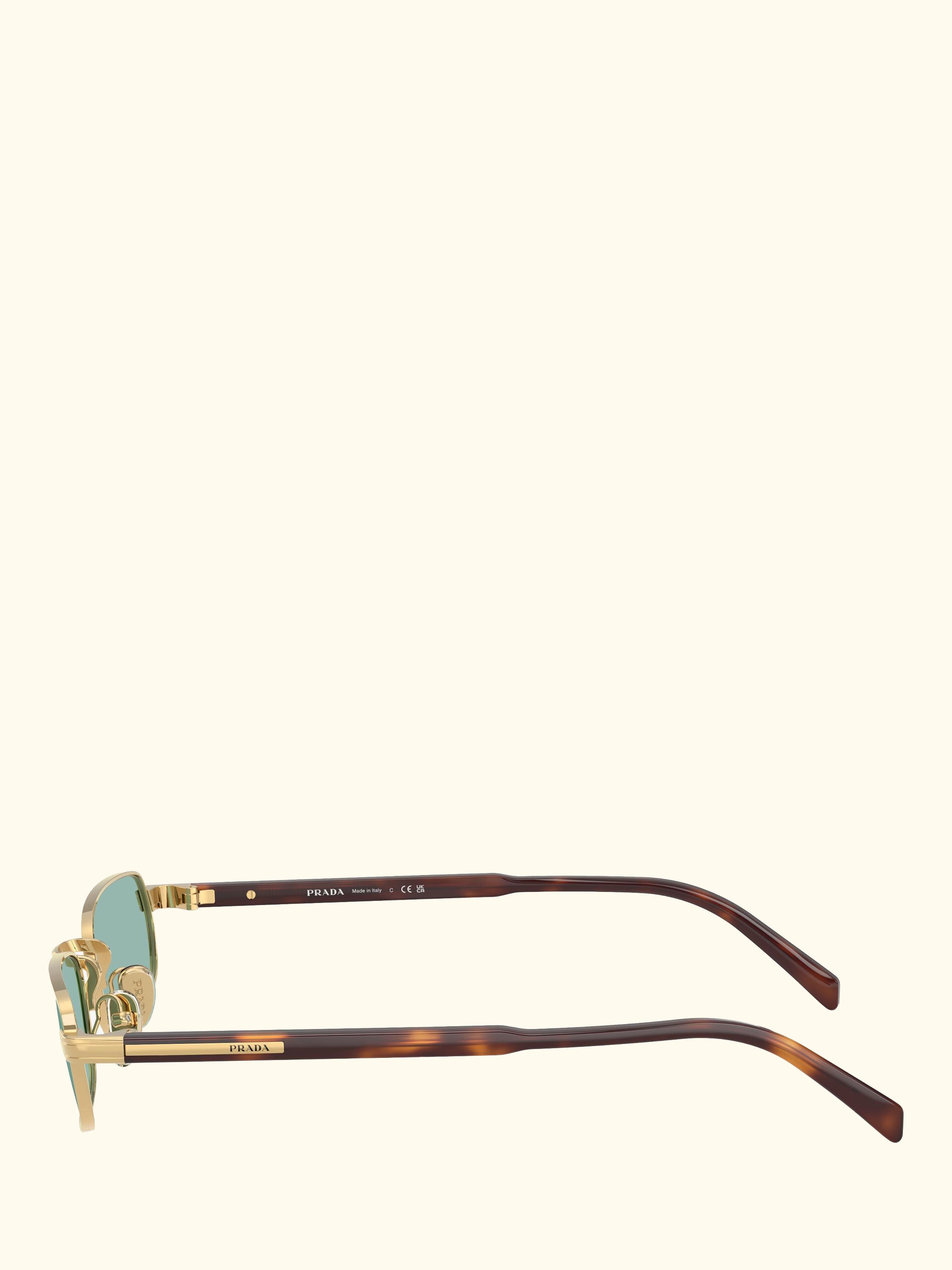PR B54S Men's Rectangular Sunglasses, Gold/Blue