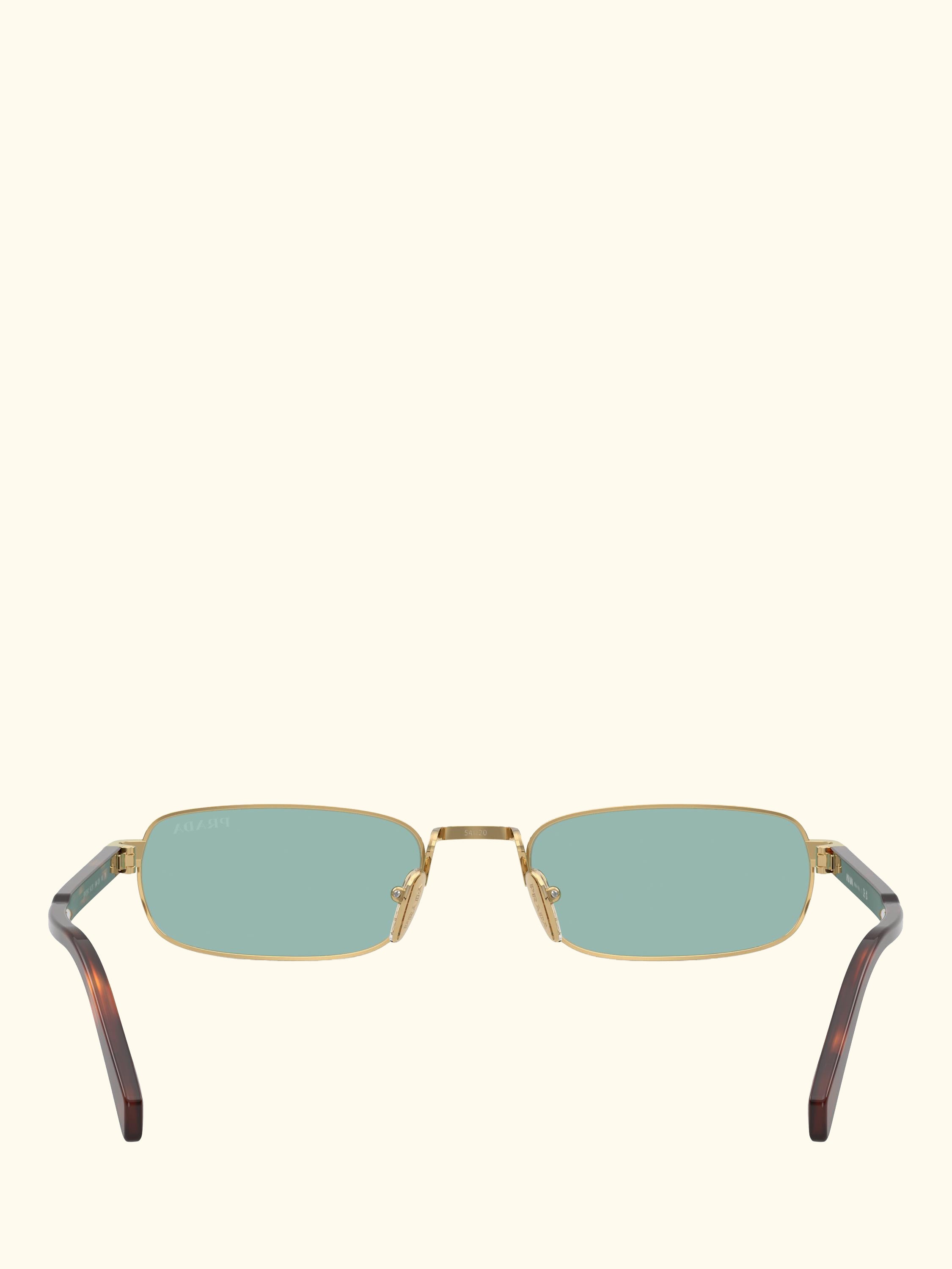 PR B54S Men's Rectangular Sunglasses, Gold/Blue