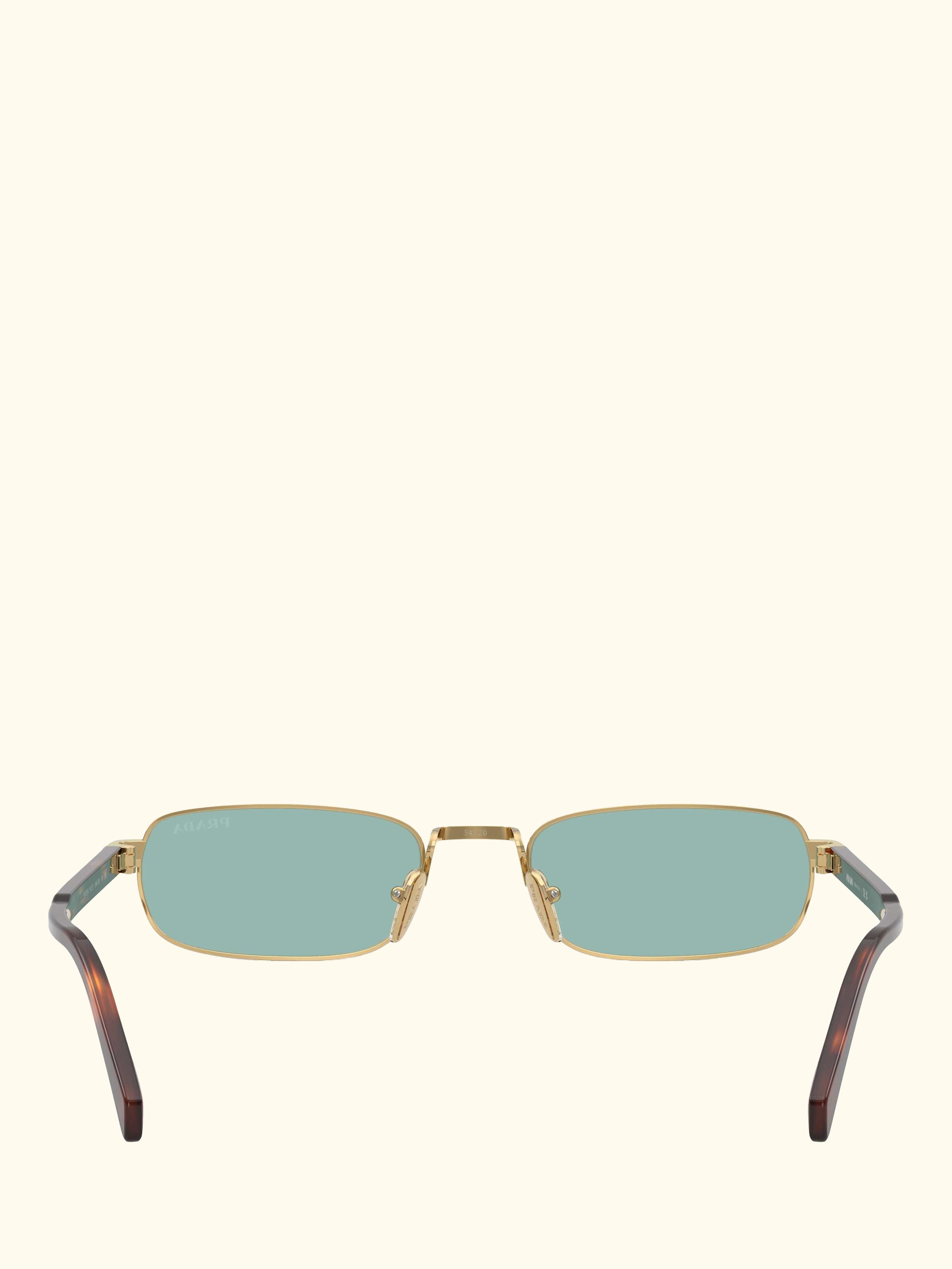 PR B54S Men's Rectangular Sunglasses, Gold/Blue