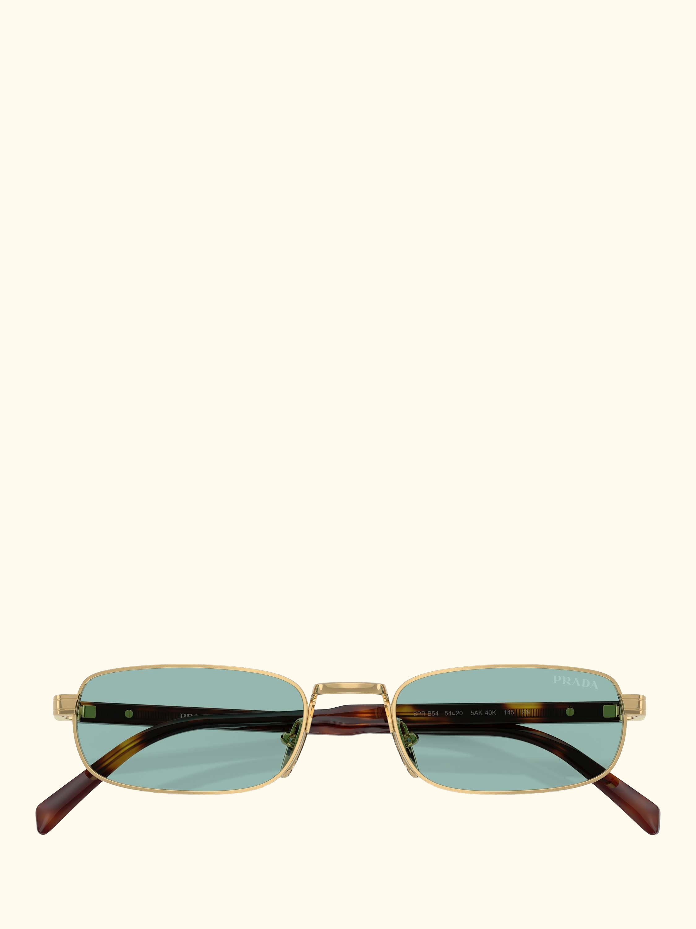 PR B54S Men's Rectangular Sunglasses, Gold/Blue