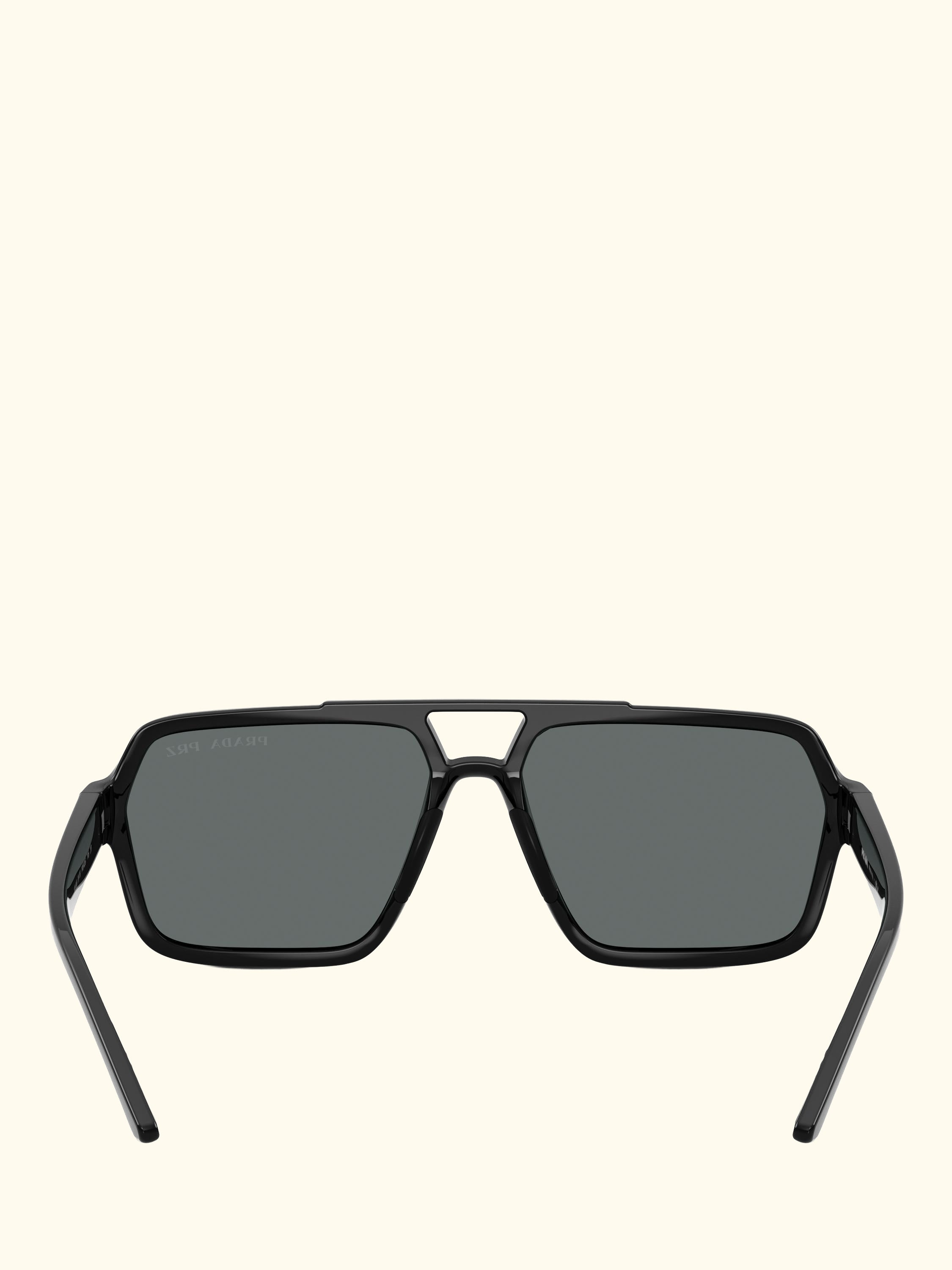 Prada Linea Rossa PS A06S1 Men's Polarised Square Sunglasses, Black/Grey