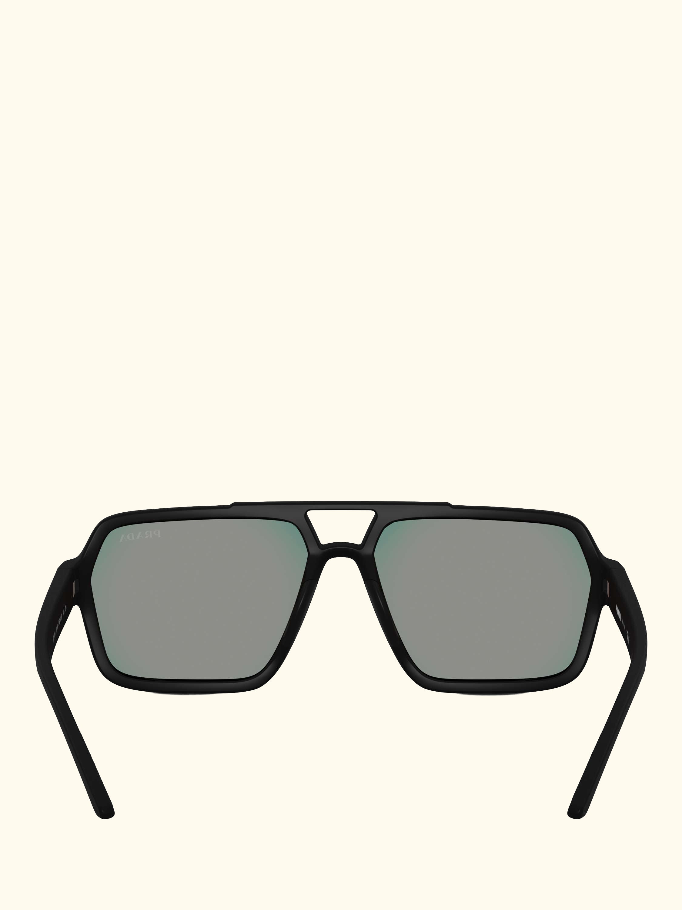 Prada Linea Rossa PS A06S Men's Square Sunglasses, Black/Mirror Red