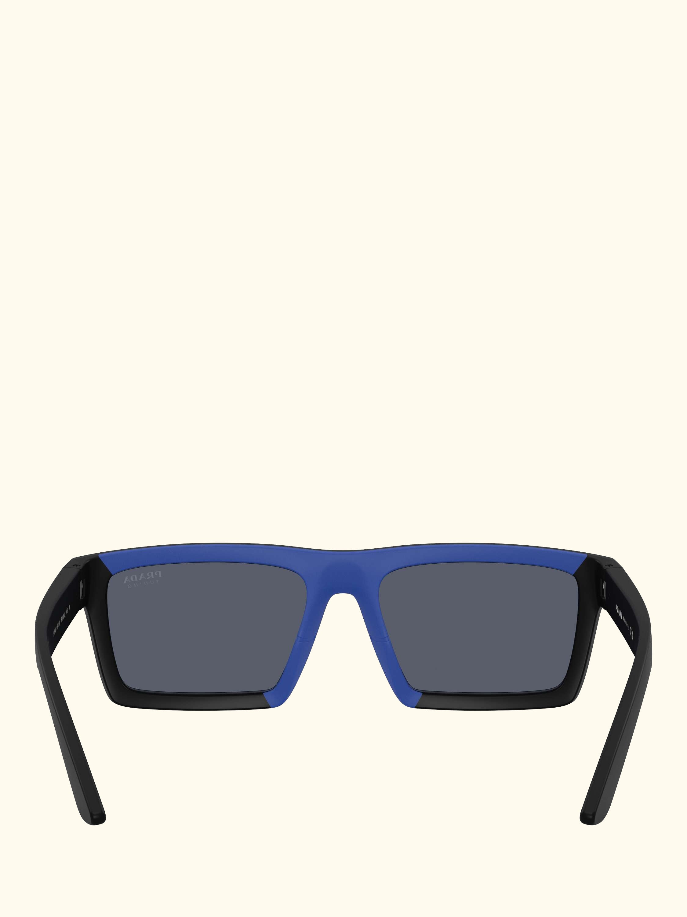 Prada Linea Rossa PS A07S Men's Rectangular Sunglasses, Black/Mirror Purple