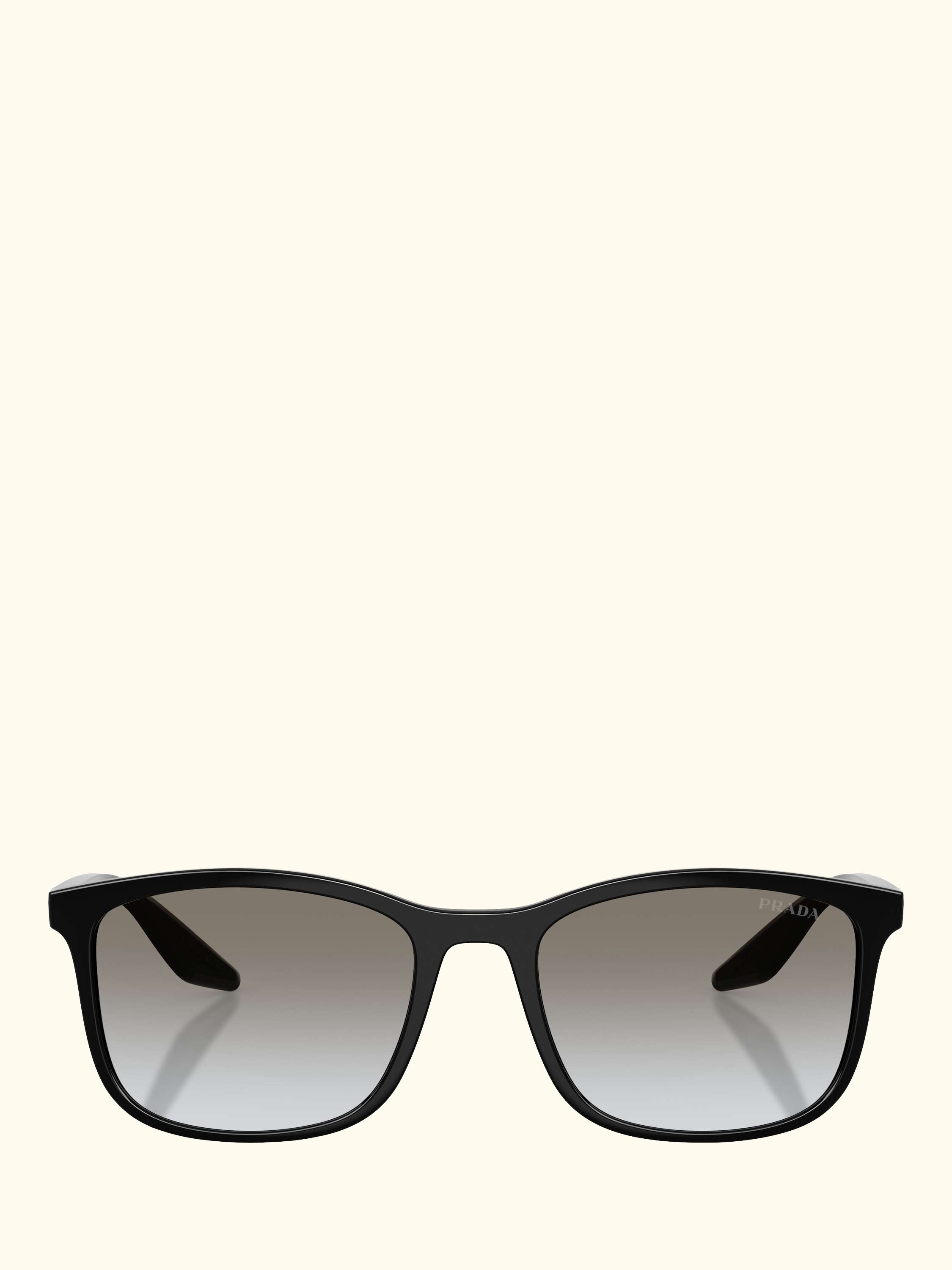 Prada Linea Rossa PS A08S Men's Square Sunglasses, Black/Grey Gradient