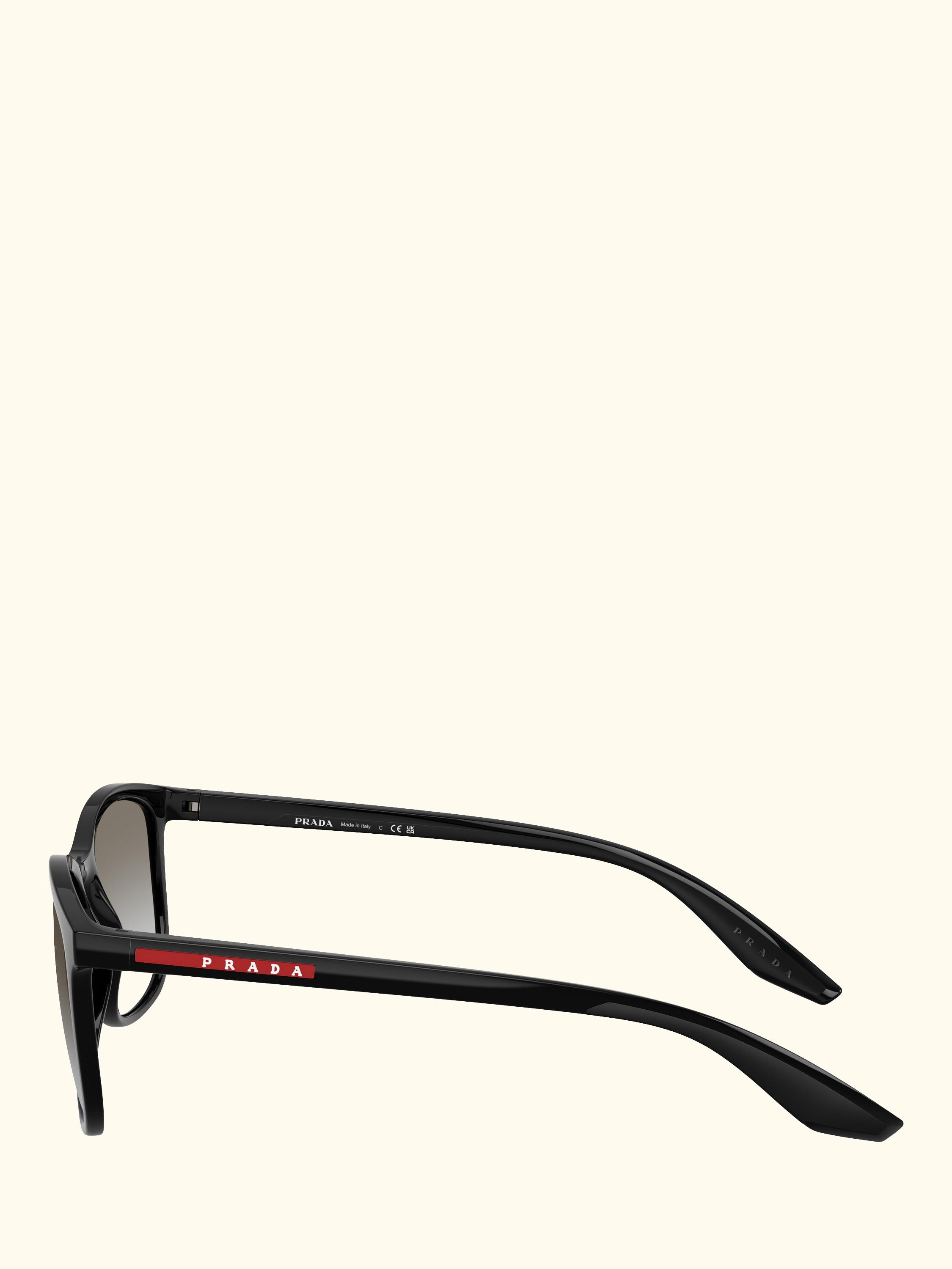 Prada Linea Rossa PS A08S Men's Square Sunglasses, Black/Grey Gradient