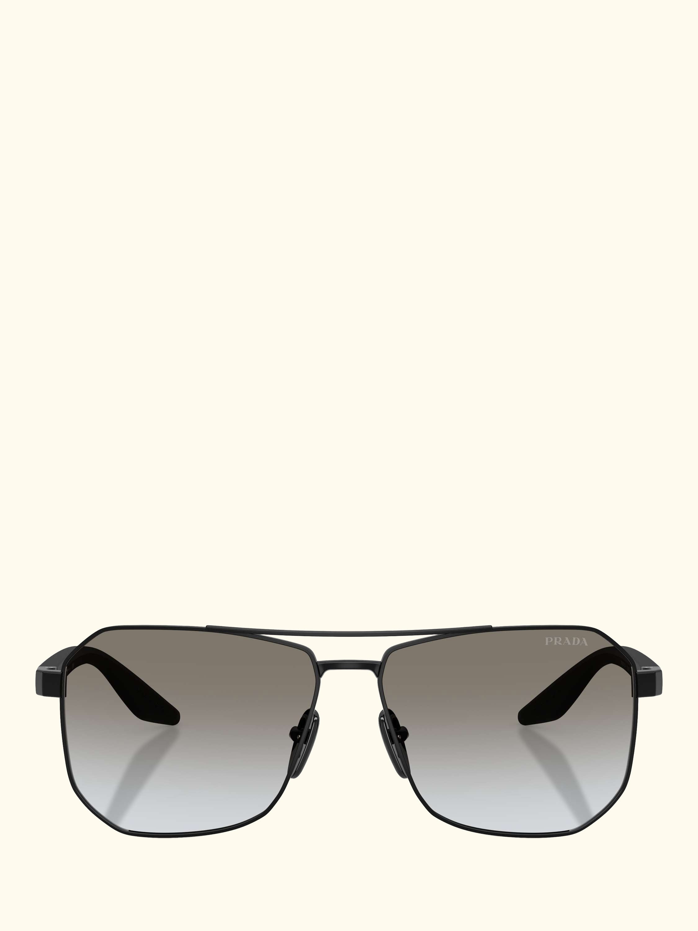 Prada Linea Rossa PS A53S Men's Rectangular Sunglasses, Black/Grey Gradient
