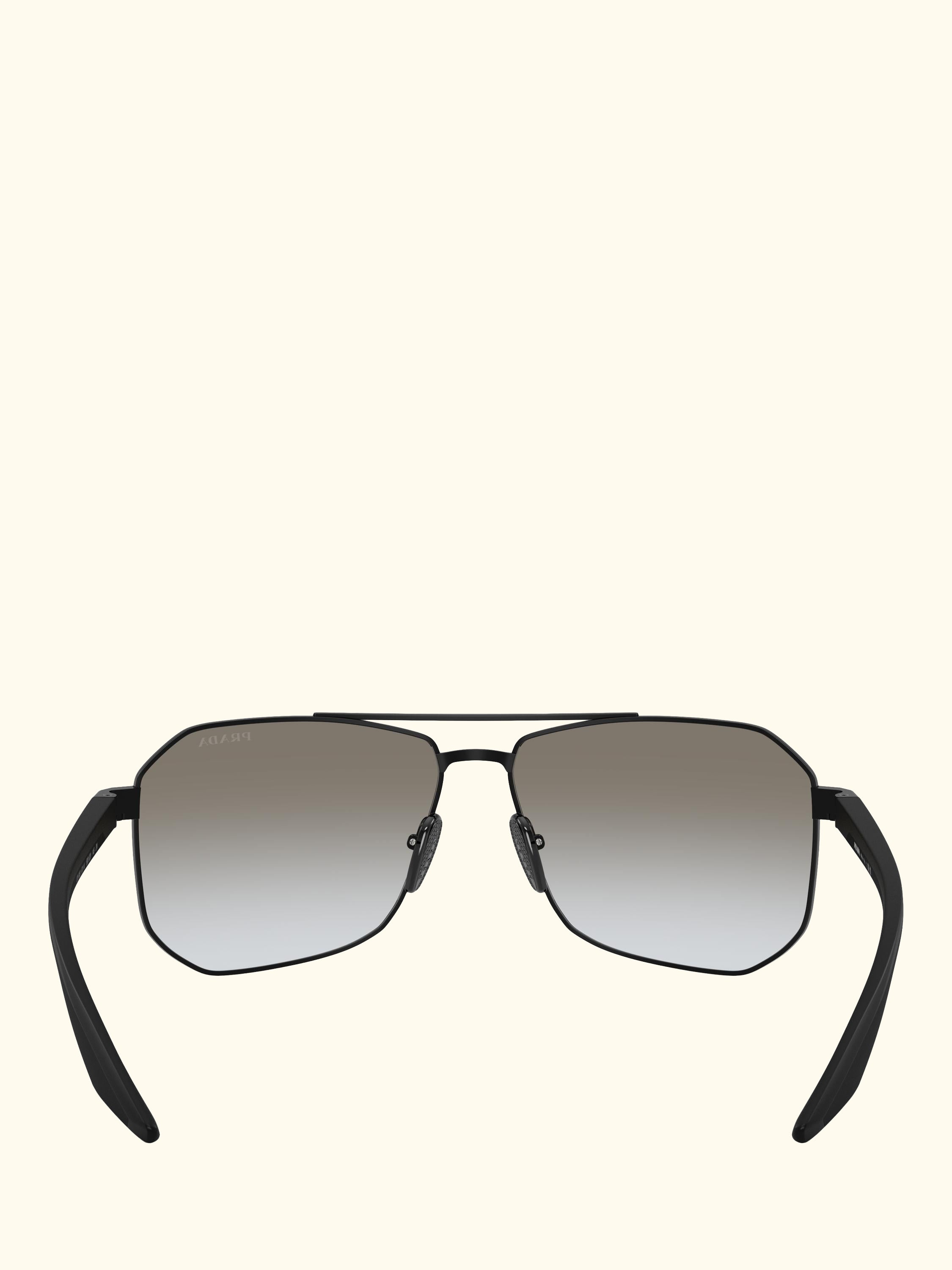 Prada Linea Rossa PS A53S Men's Rectangular Sunglasses, Black/Grey Gradient