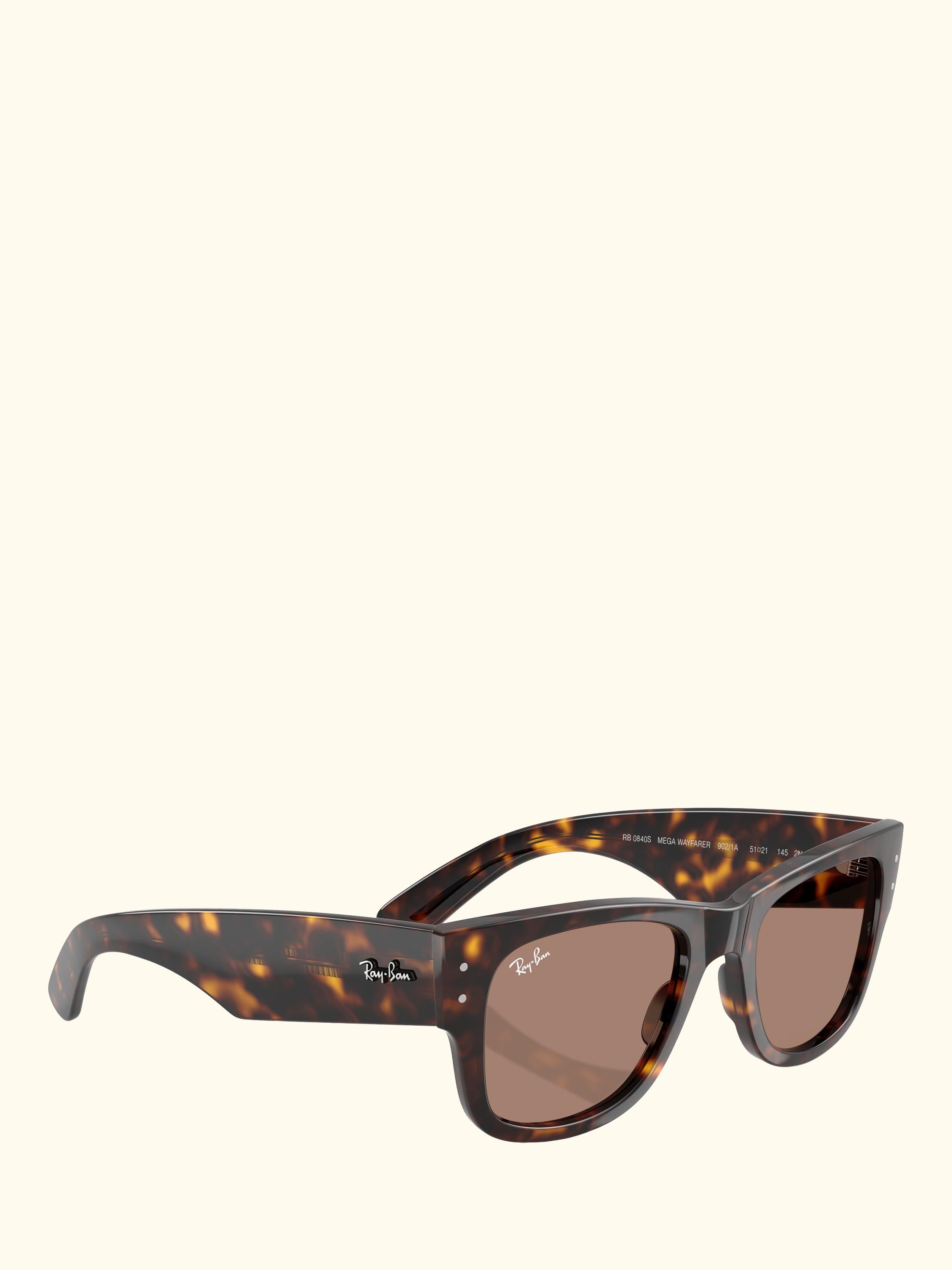 RB0840S Mega Wayfarer Sunglasses, Tortoiseshell/Havana