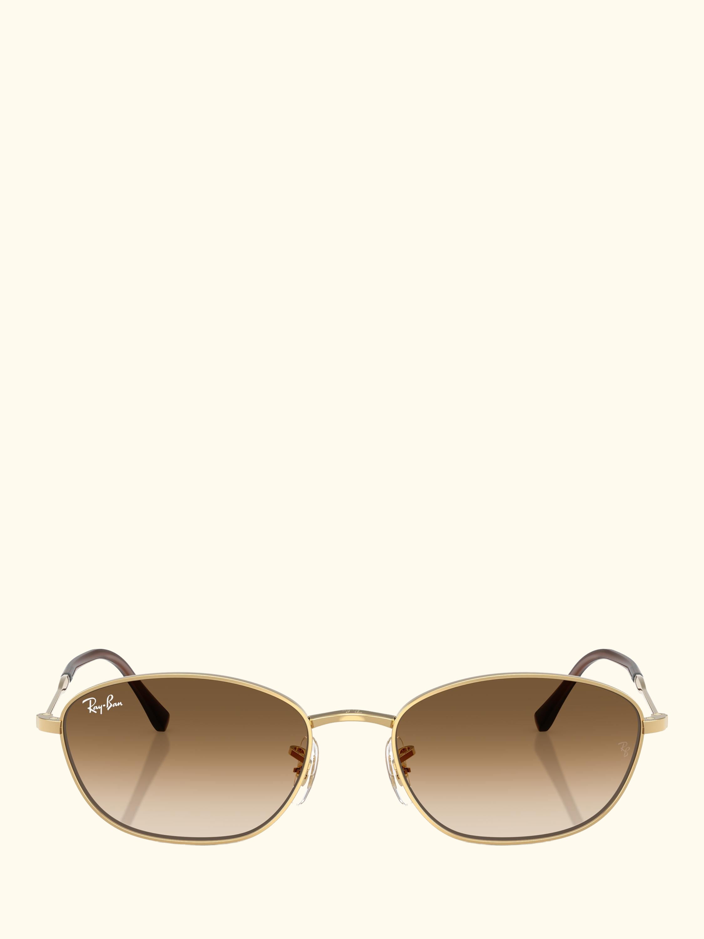 RB3749 Women's Irregular Sunglasses, Gold/Brown